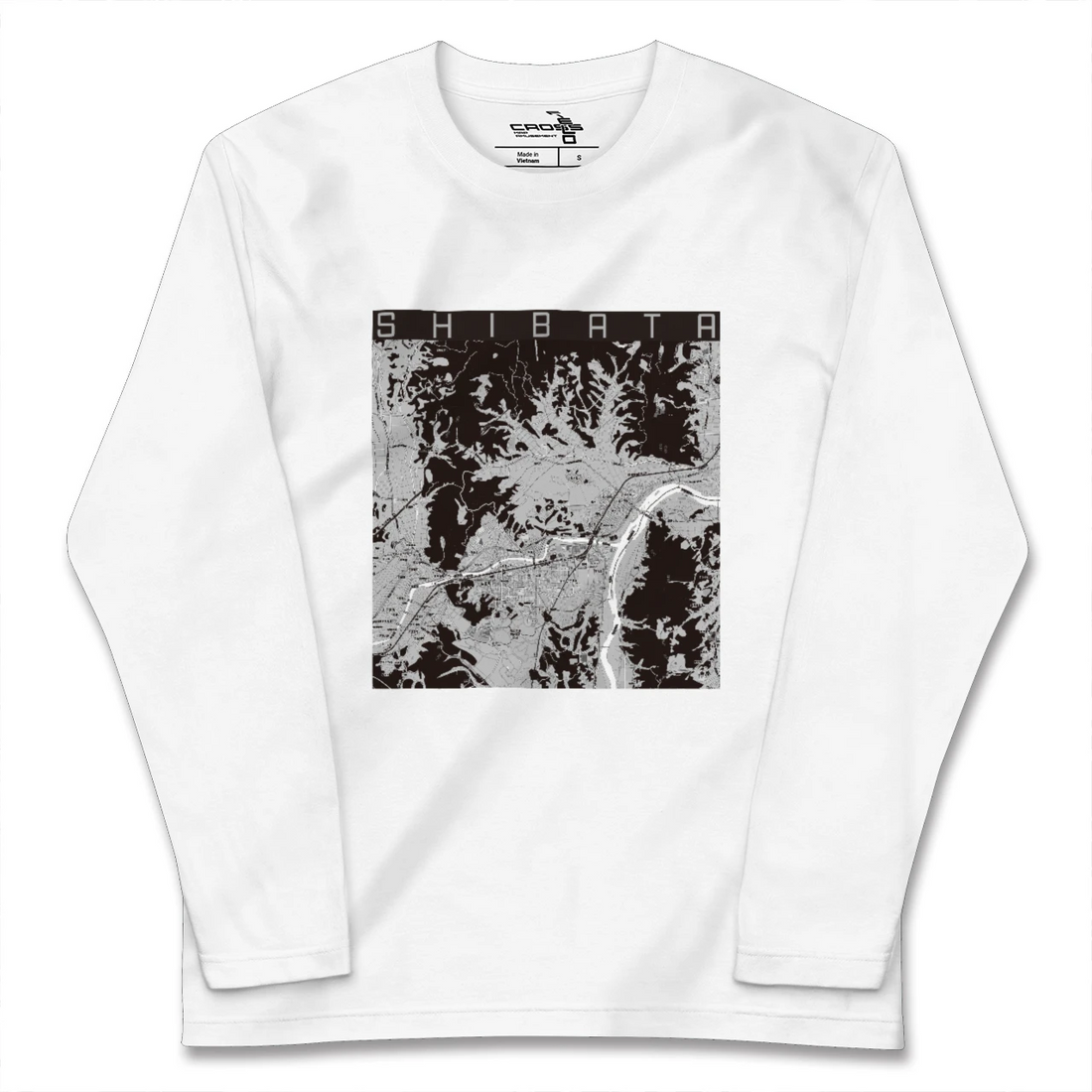 【柴田(宮城県)】地図柄ロングスリーブTシャツ