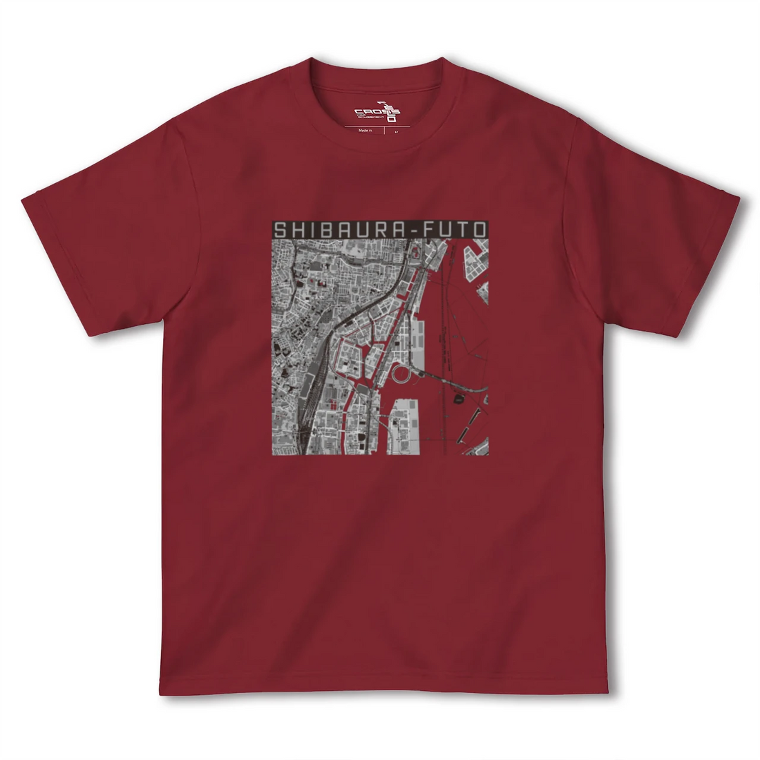 【芝浦ふ頭(東京都)】地図柄ヘビーウェイトTシャツ