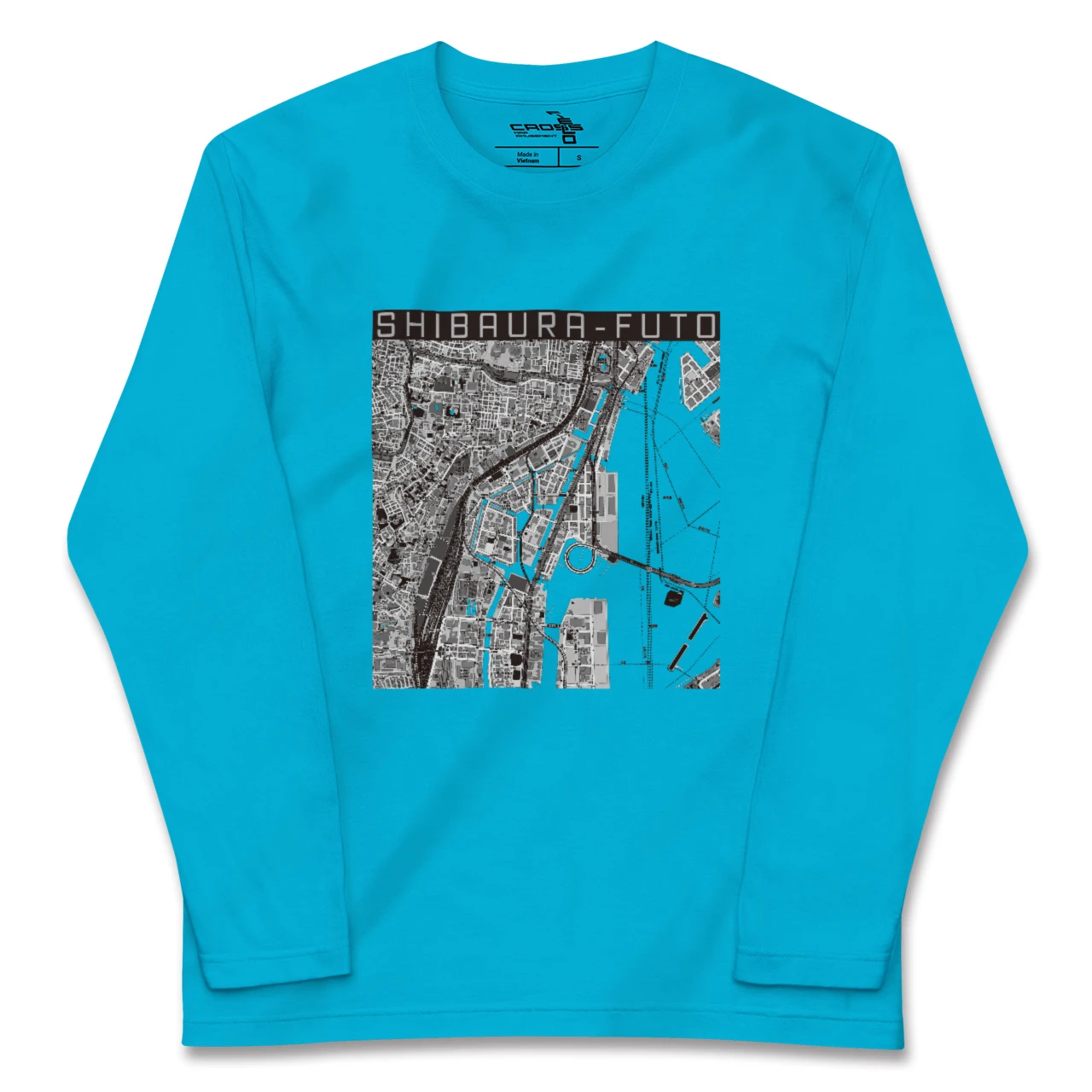 【芝浦ふ頭(東京都)】地図柄ロングスリーブTシャツ