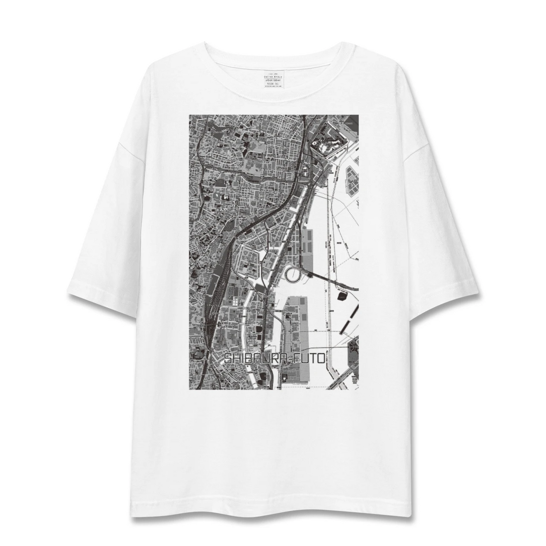 【芝浦ふ頭(東京都)】地図柄ビッグシルエットTシャツ