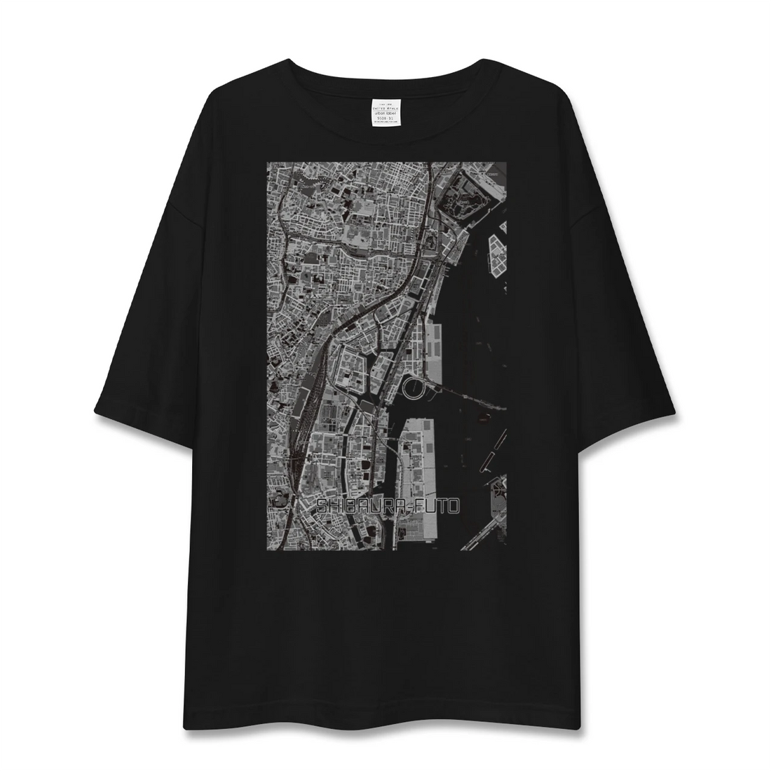 【芝浦ふ頭(東京都)】地図柄ビッグシルエットTシャツ