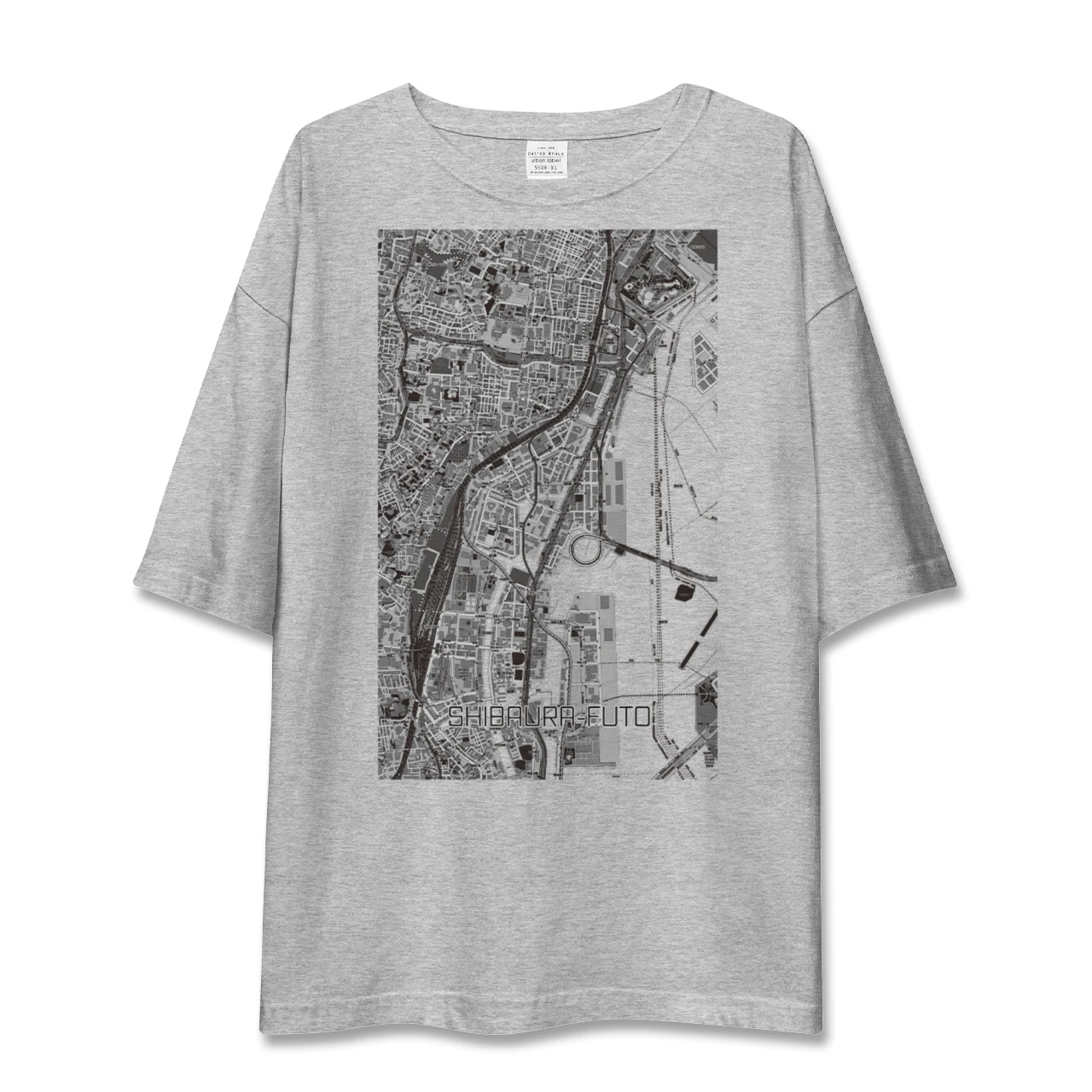 【芝浦ふ頭(東京都)】地図柄ビッグシルエットTシャツ