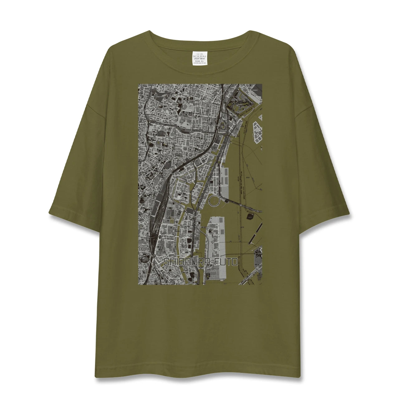 【芝浦ふ頭(東京都)】地図柄ビッグシルエットTシャツ