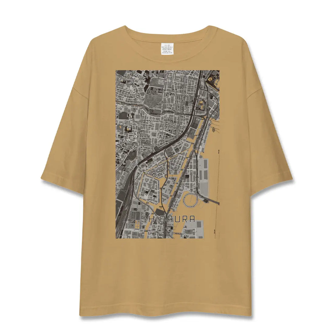 【芝浦(東京都)】地図柄ビッグシルエットTシャツ