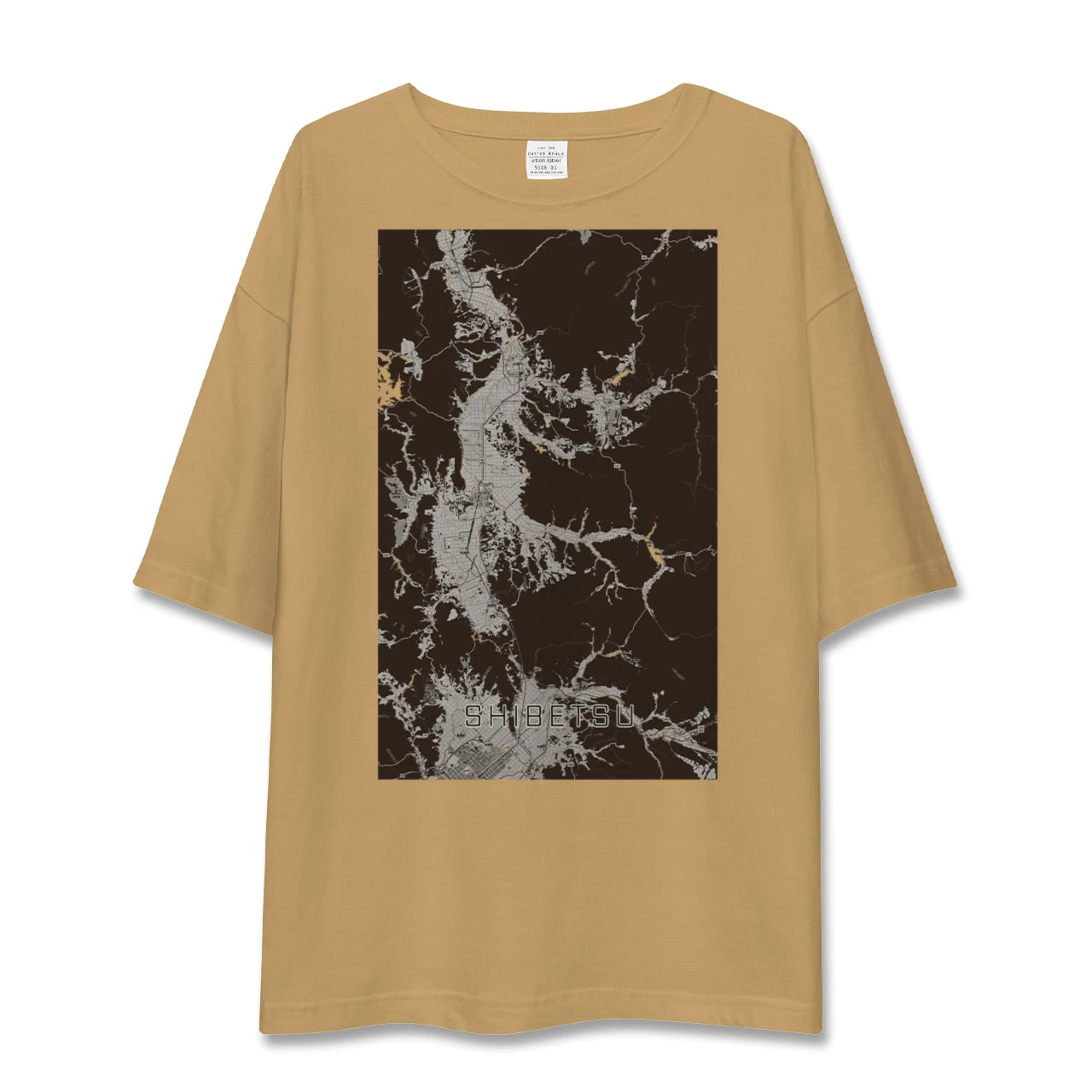 【士別(北海道)】地図柄ビッグシルエットTシャツ