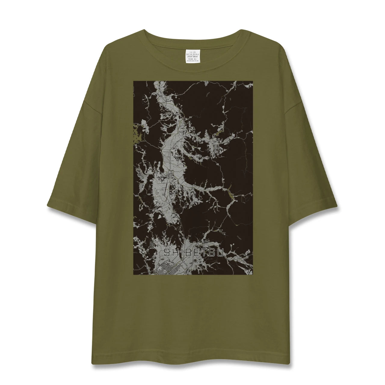 【士別(北海道)】地図柄ビッグシルエットTシャツ