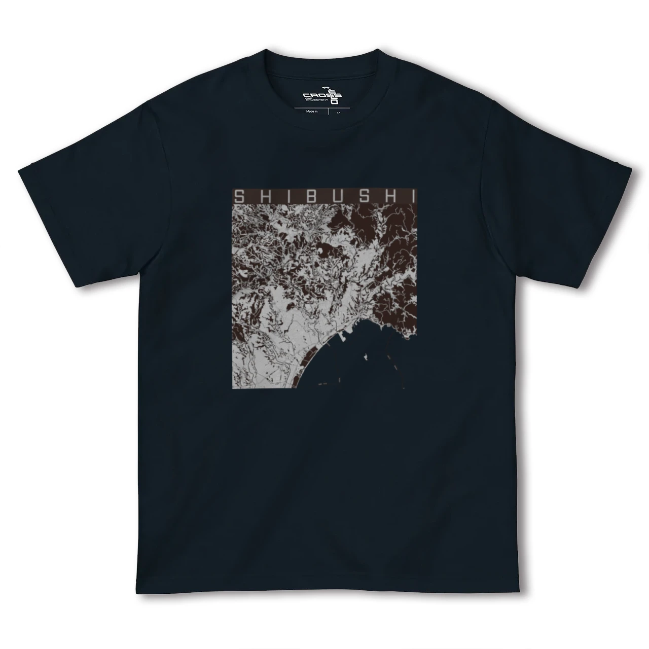 【志布志(鹿児島県)】地図柄ヘビーウェイトTシャツ