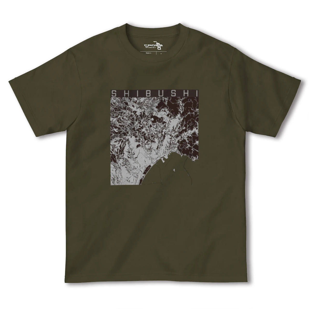 【志布志(鹿児島県)】地図柄ヘビーウェイトTシャツ