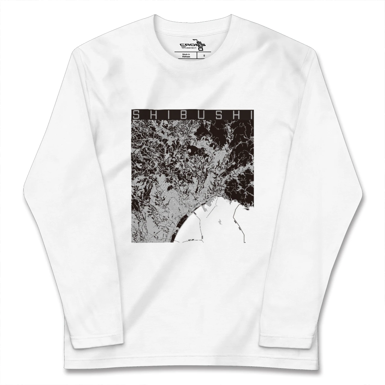 【志布志(鹿児島県)】地図柄ロングスリーブTシャツ