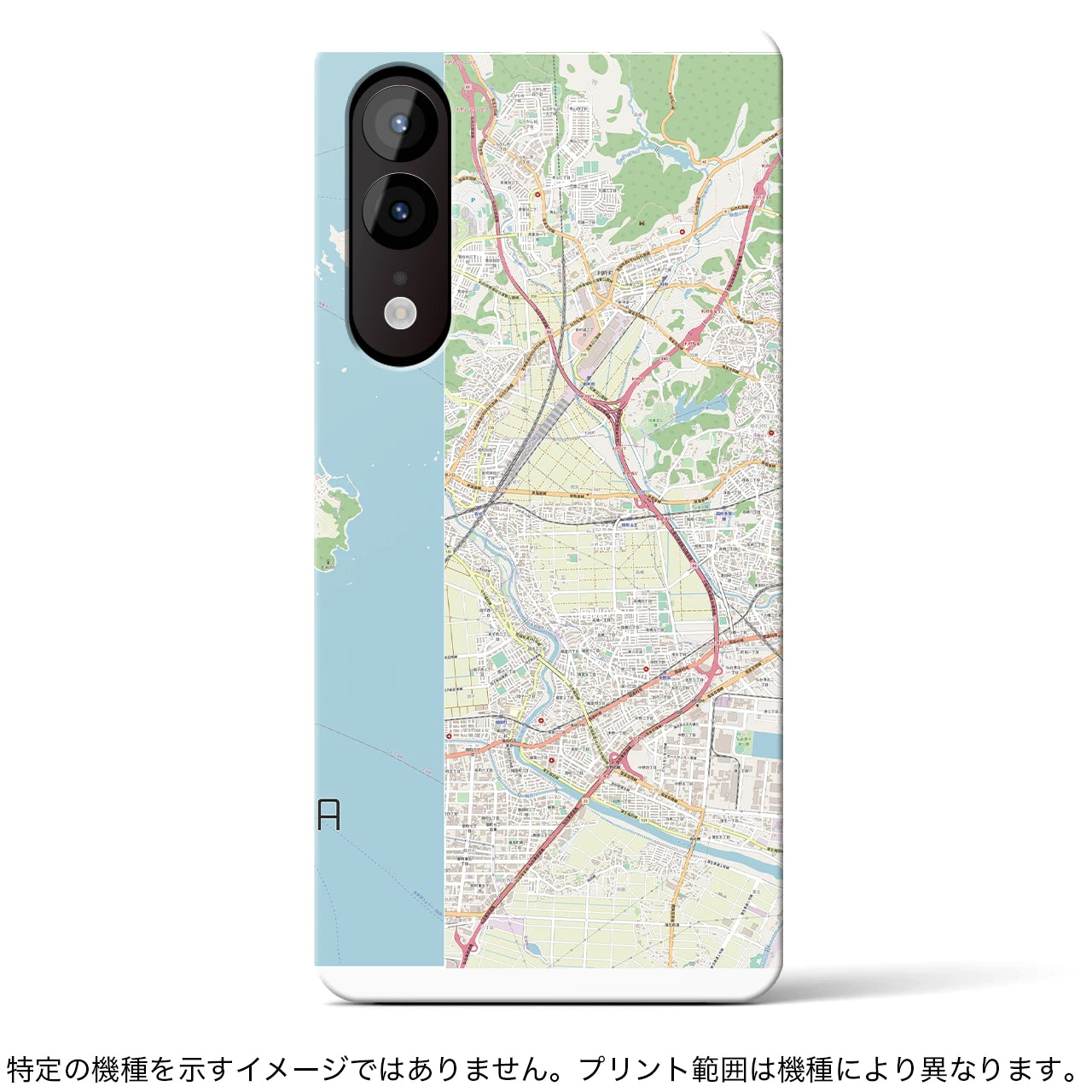 【七ヶ浜(宮城県)】地図柄iPhoneケース(手帳タイプ)ナチュラル・iPhone 14 Pro 用