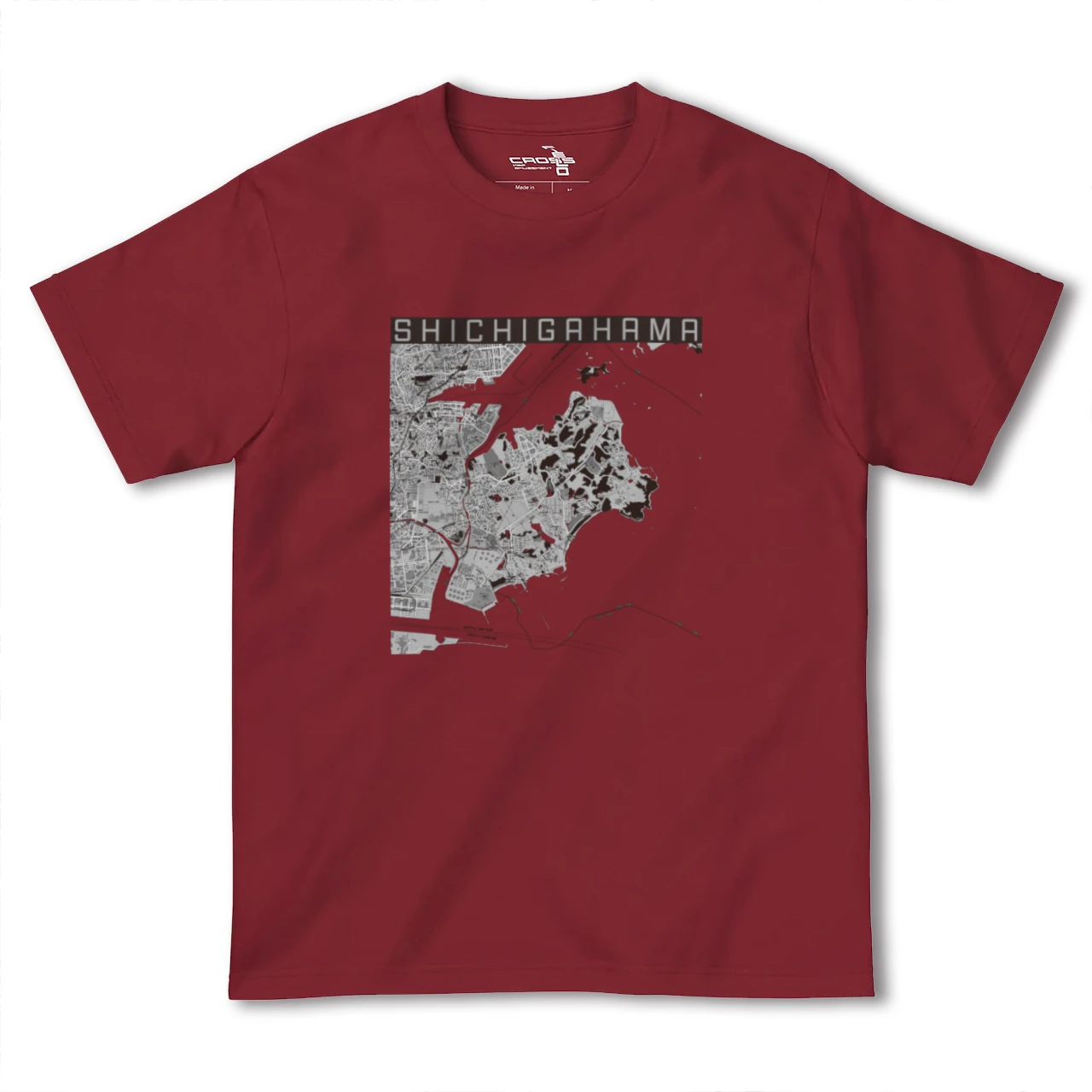 【七ヶ浜(宮城県)】地図柄ヘビーウェイトTシャツ