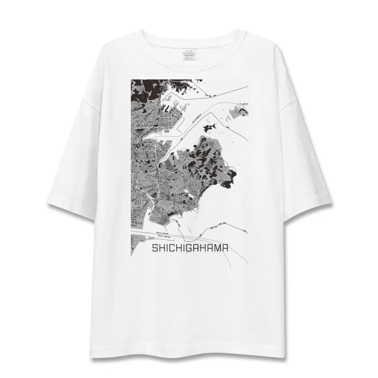 【七ヶ浜(宮城県)】地図柄ビッグシルエットTシャツ