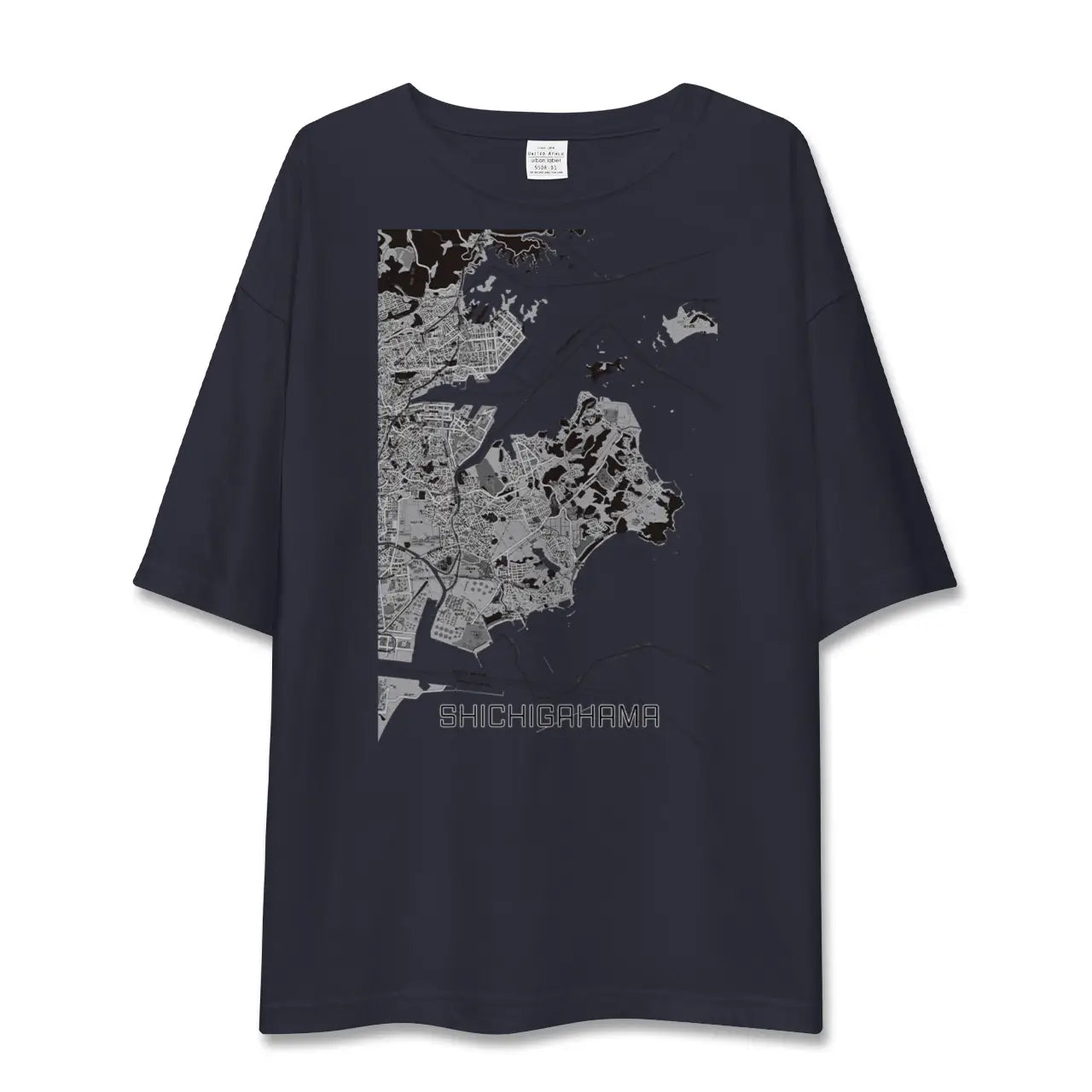 【七ヶ浜(宮城県)】地図柄ビッグシルエットTシャツ