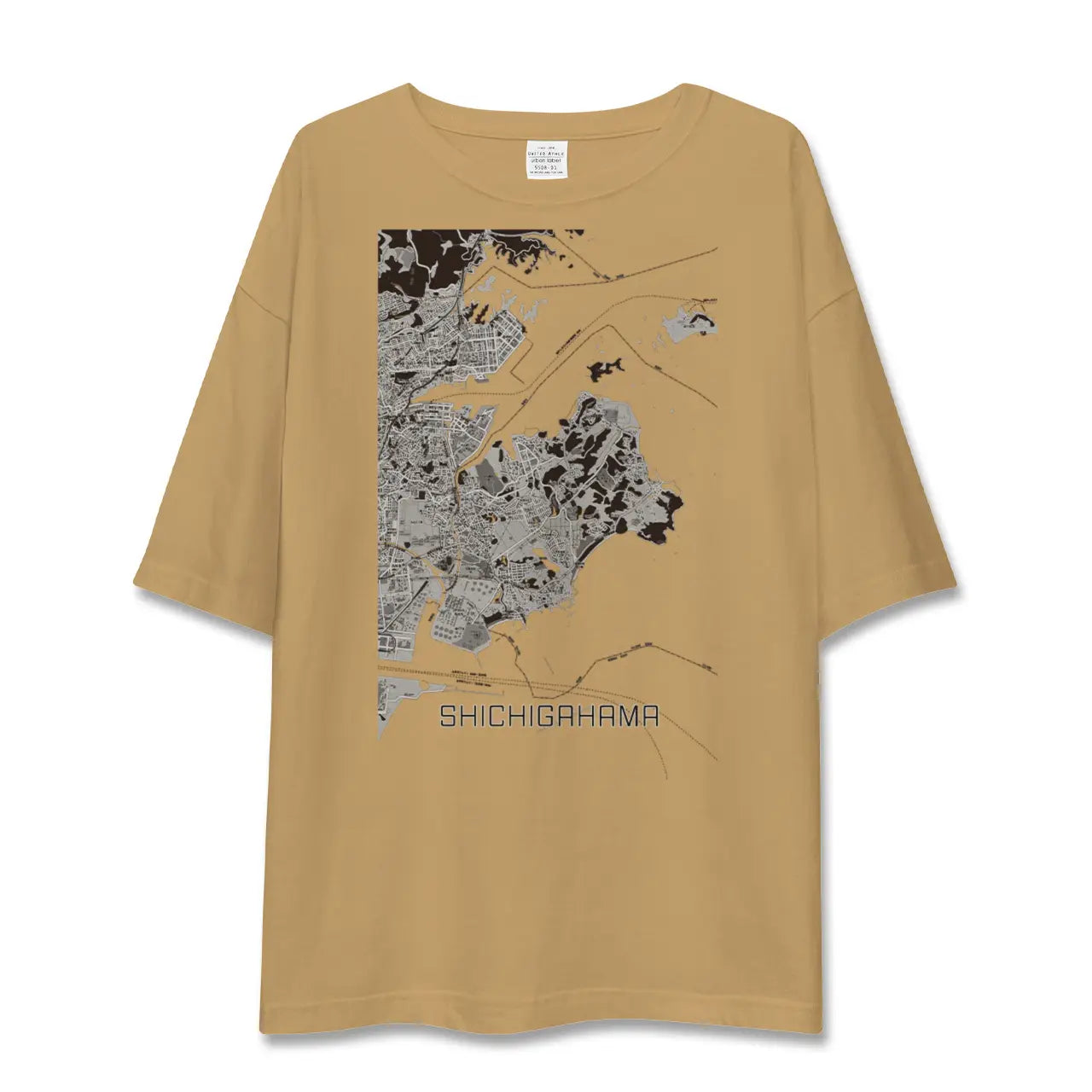 【七ヶ浜(宮城県)】地図柄ビッグシルエットTシャツ