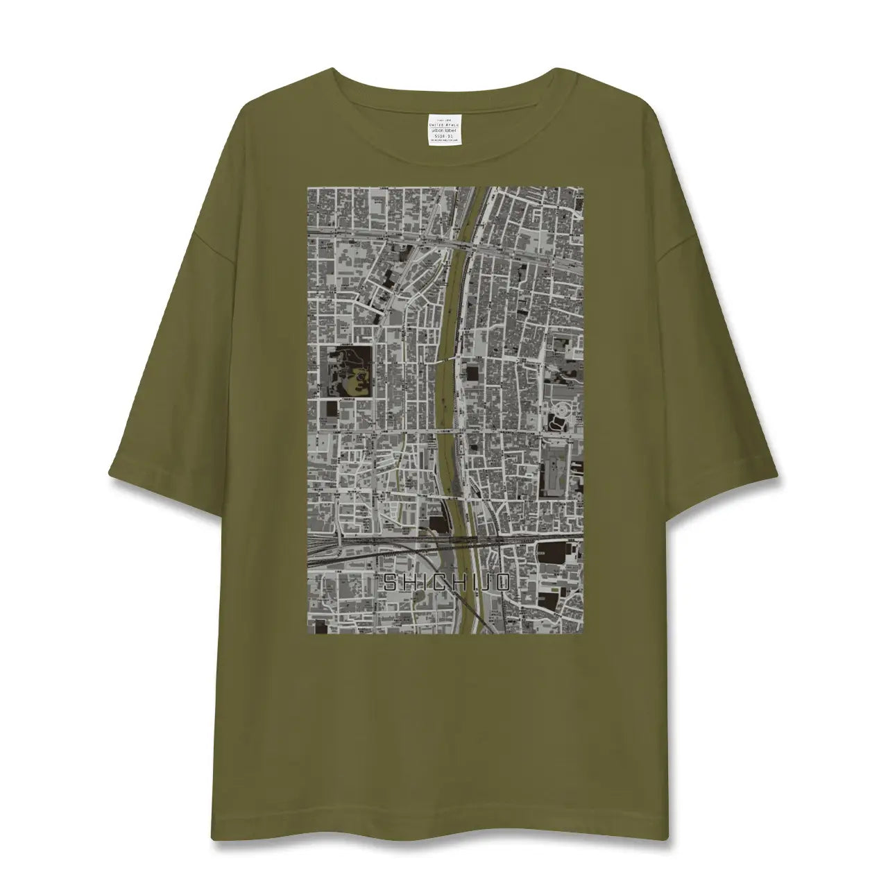 【七条(京都府)】地図柄ビッグシルエットTシャツ