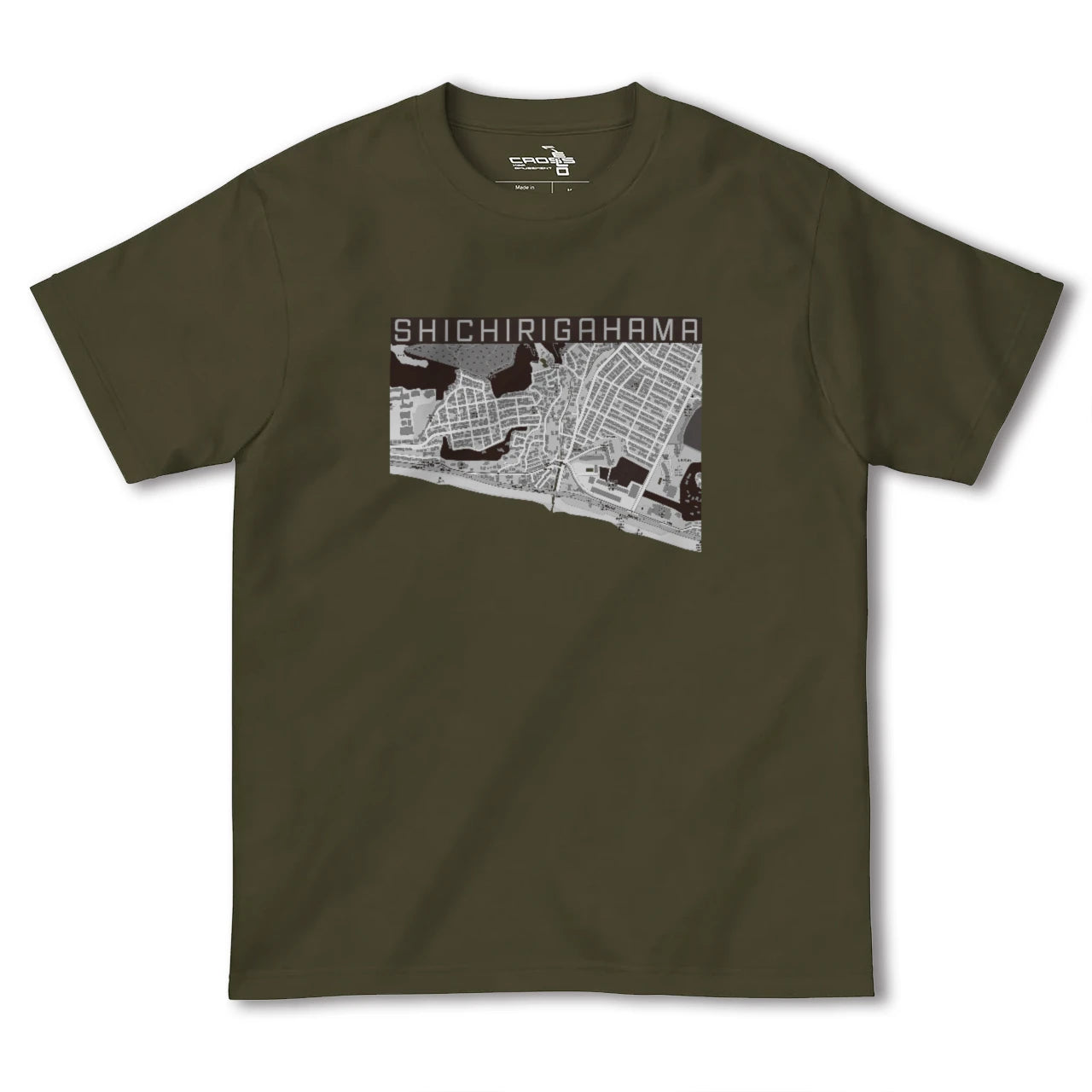 【七里ヶ浜(神奈川県)】地図柄ヘビーウェイトTシャツ