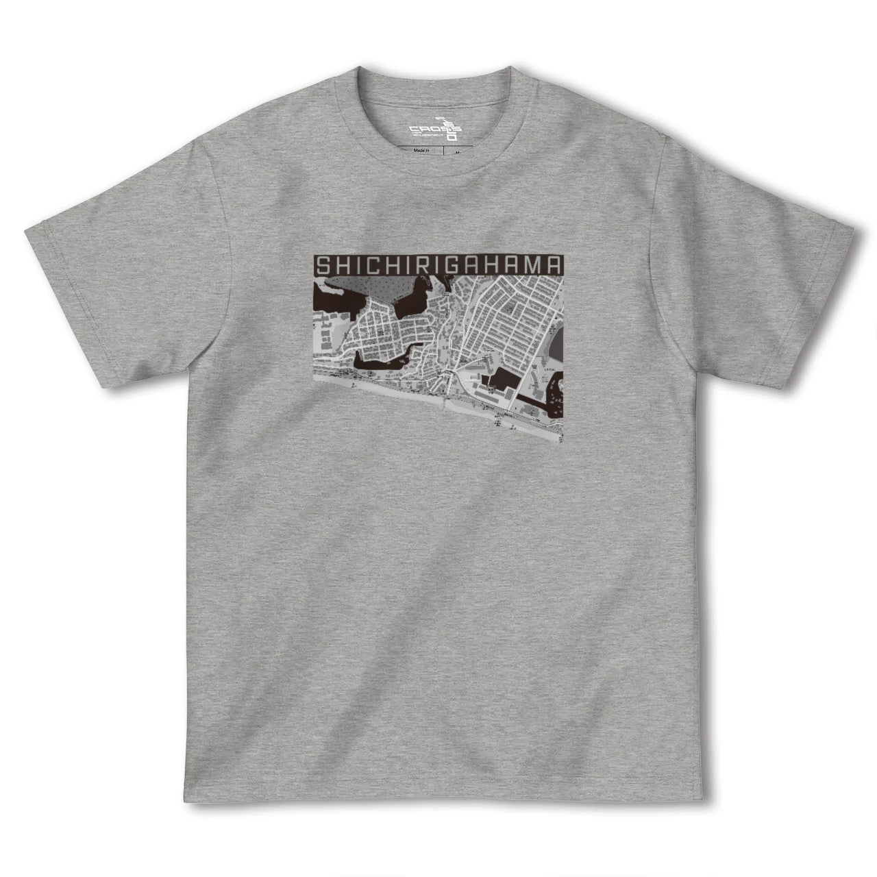 【七里ヶ浜(神奈川県)】地図柄ヘビーウェイトTシャツ