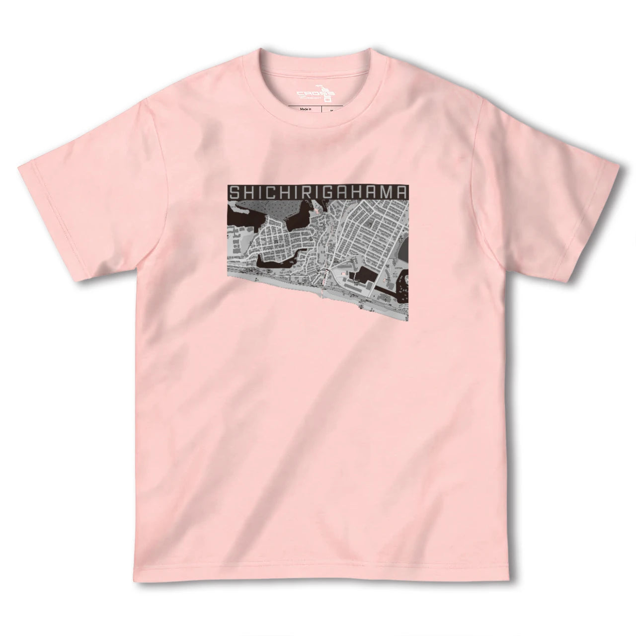 【七里ヶ浜(神奈川県)】地図柄ヘビーウェイトTシャツ