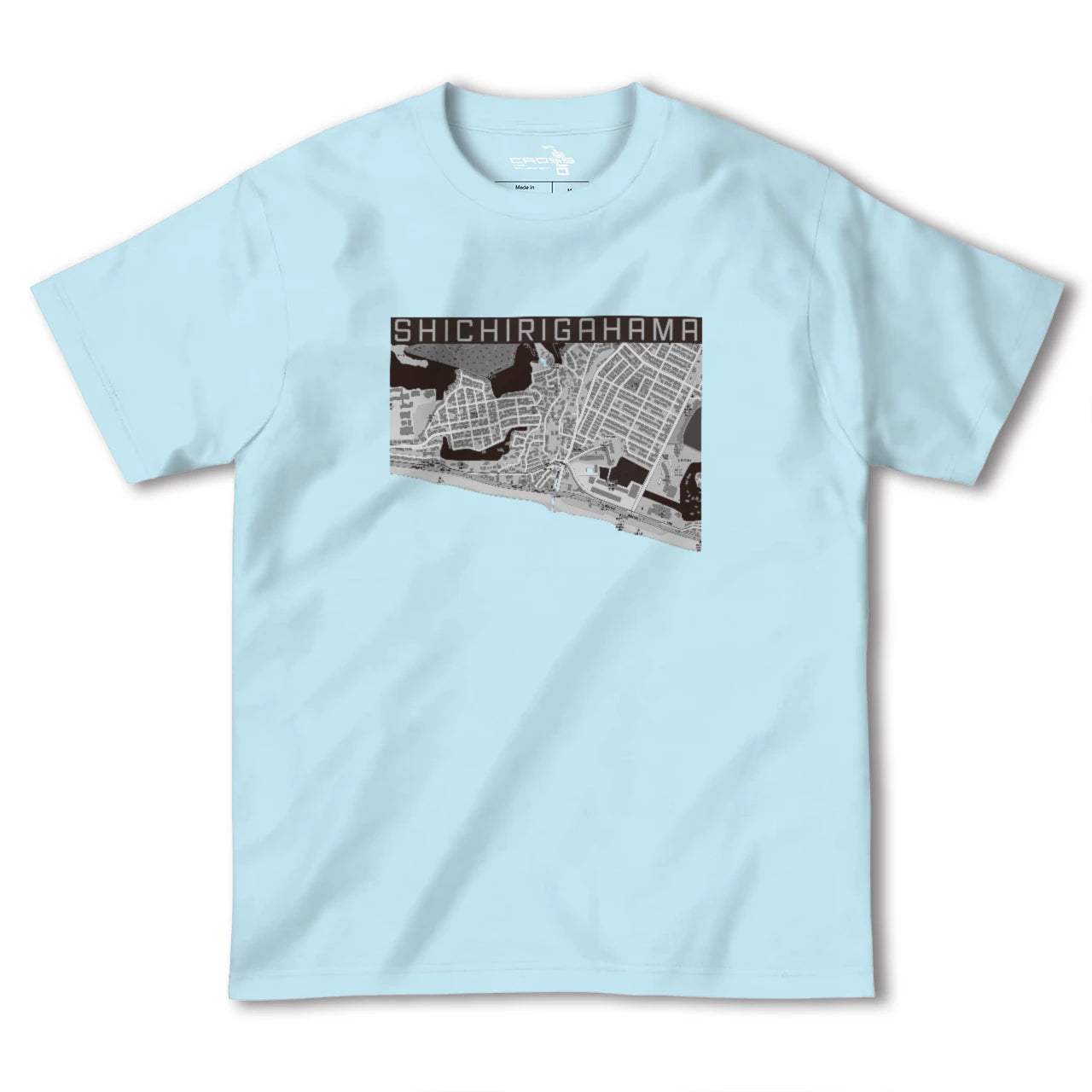 【七里ヶ浜(神奈川県)】地図柄ヘビーウェイトTシャツ