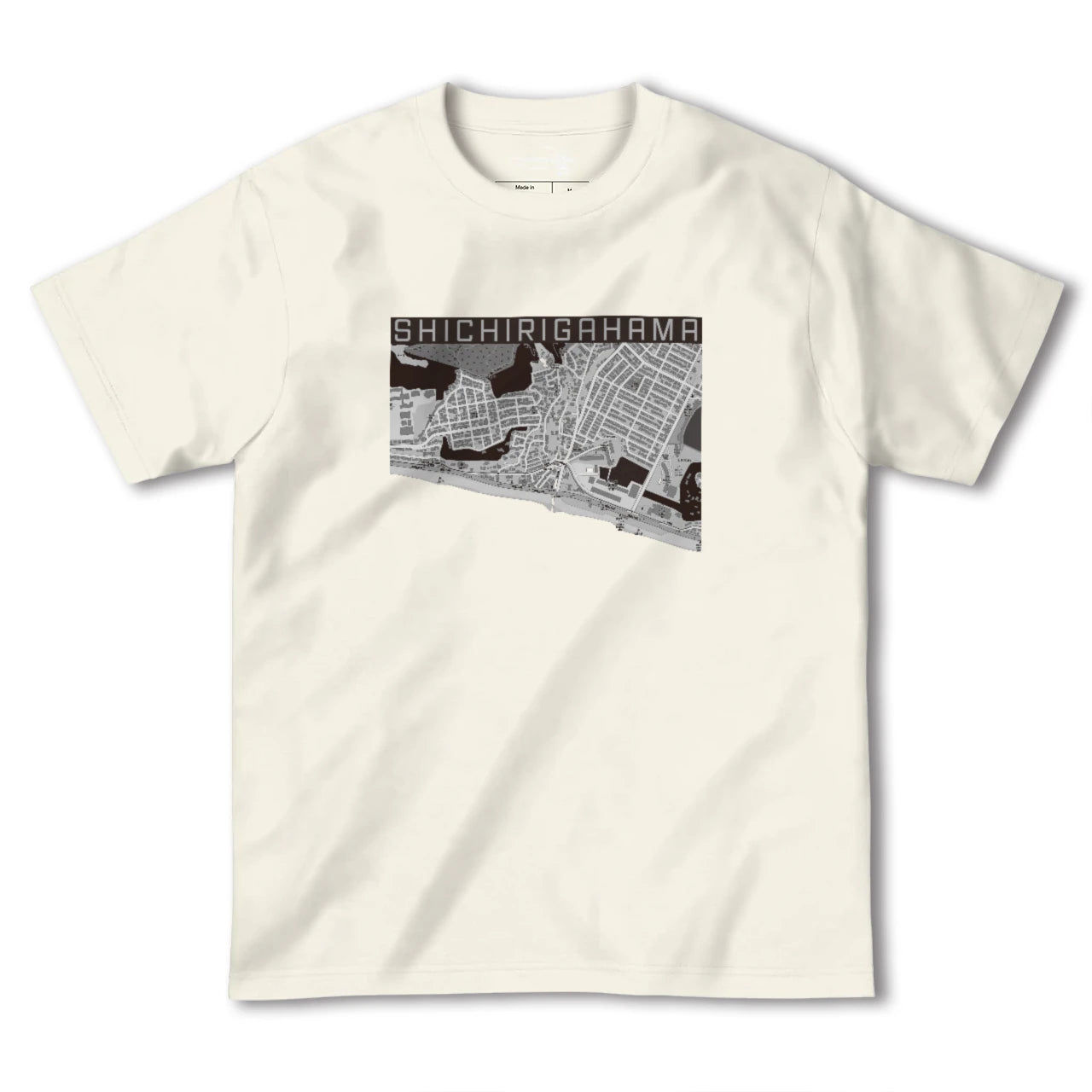 【七里ヶ浜(神奈川県)】地図柄ヘビーウェイトTシャツ