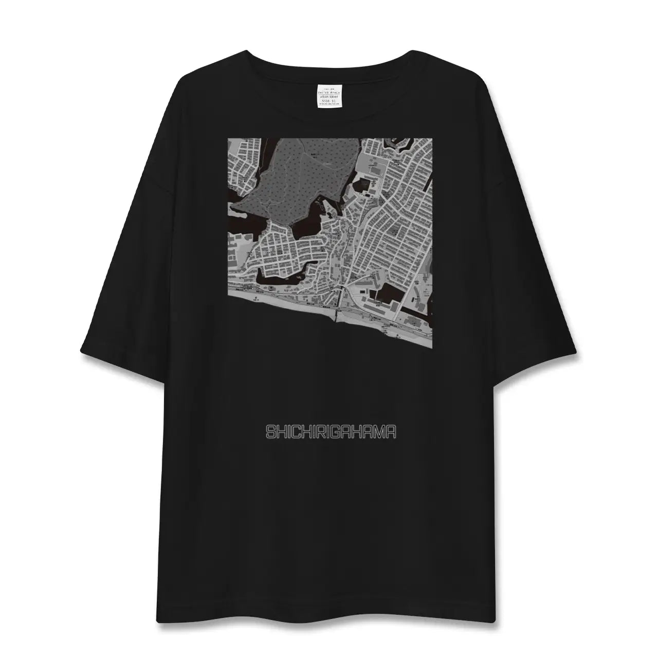 【七里ヶ浜(神奈川県)】地図柄ビッグシルエットTシャツ