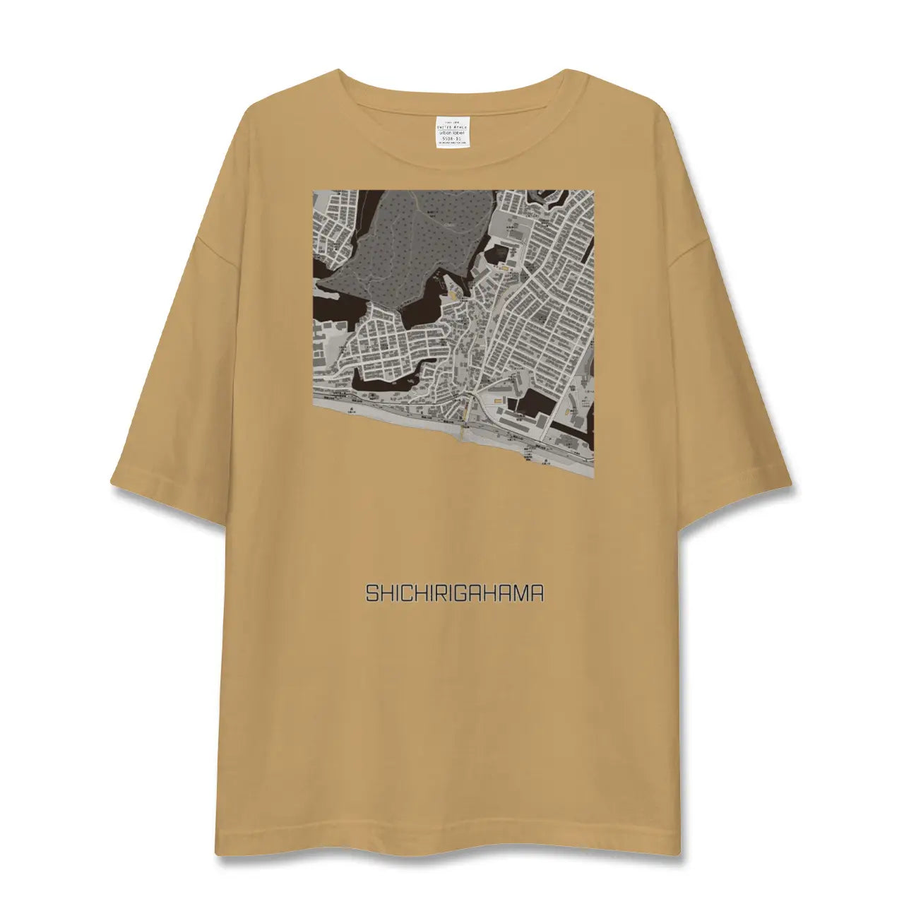 【七里ヶ浜(神奈川県)】地図柄ビッグシルエットTシャツ