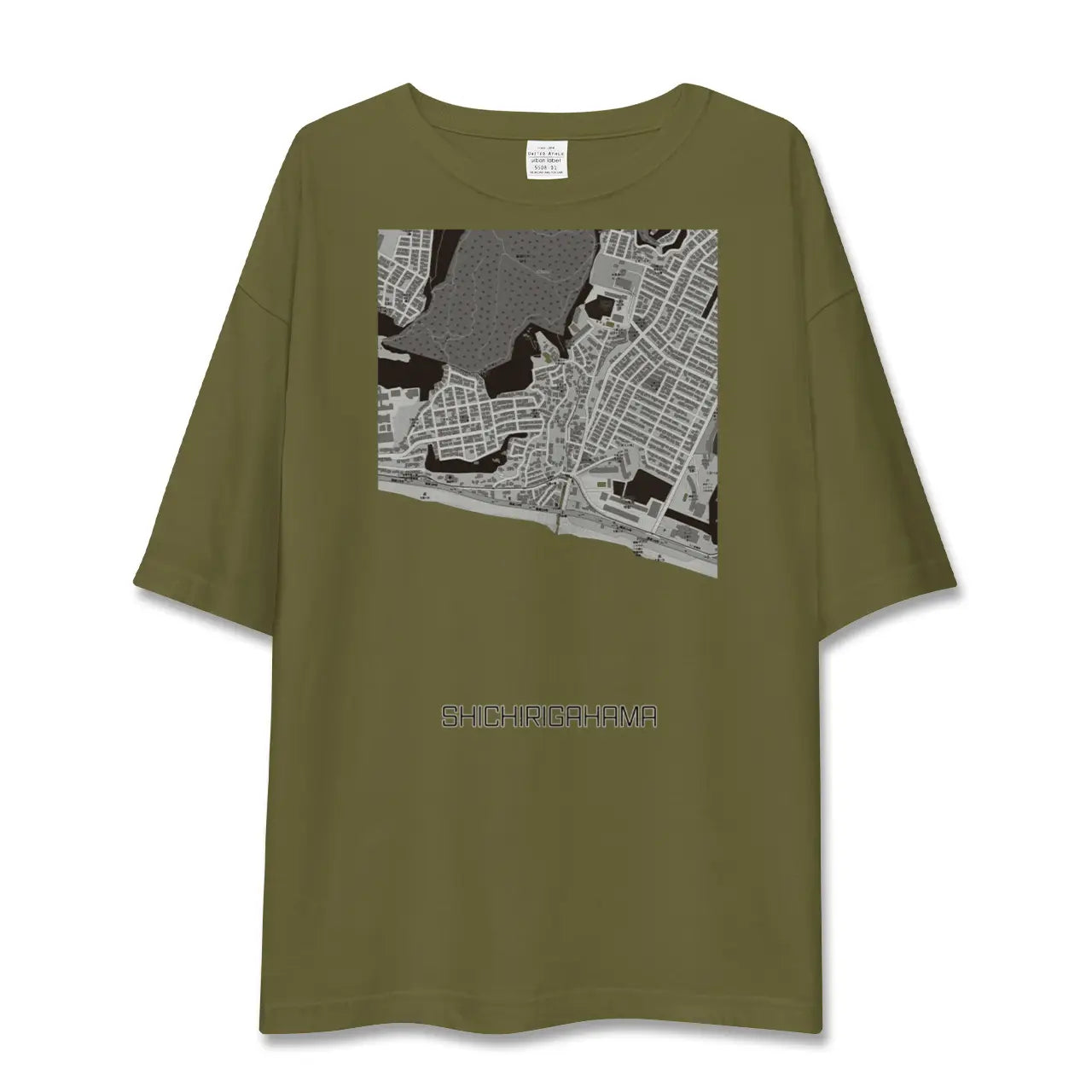 【七里ヶ浜(神奈川県)】地図柄ビッグシルエットTシャツ
