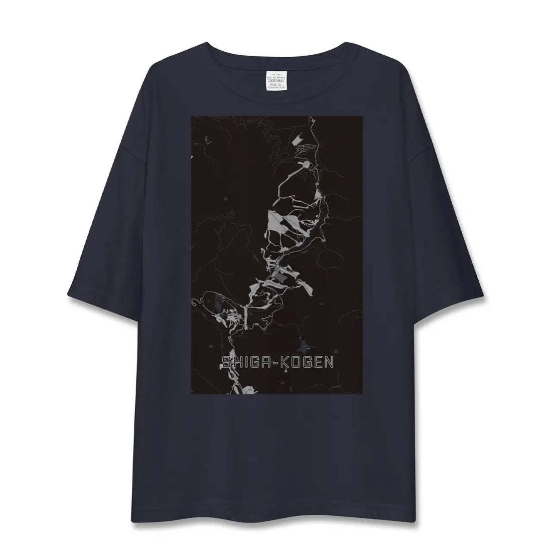 【志賀高原(長野県)】地図柄ビッグシルエットTシャツ