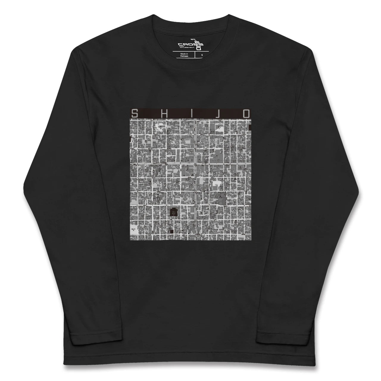【四条(京都府)】地図柄ロングスリーブTシャツ