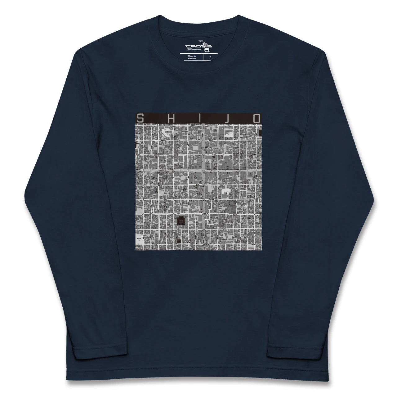 【四条(京都府)】地図柄ロングスリーブTシャツ
