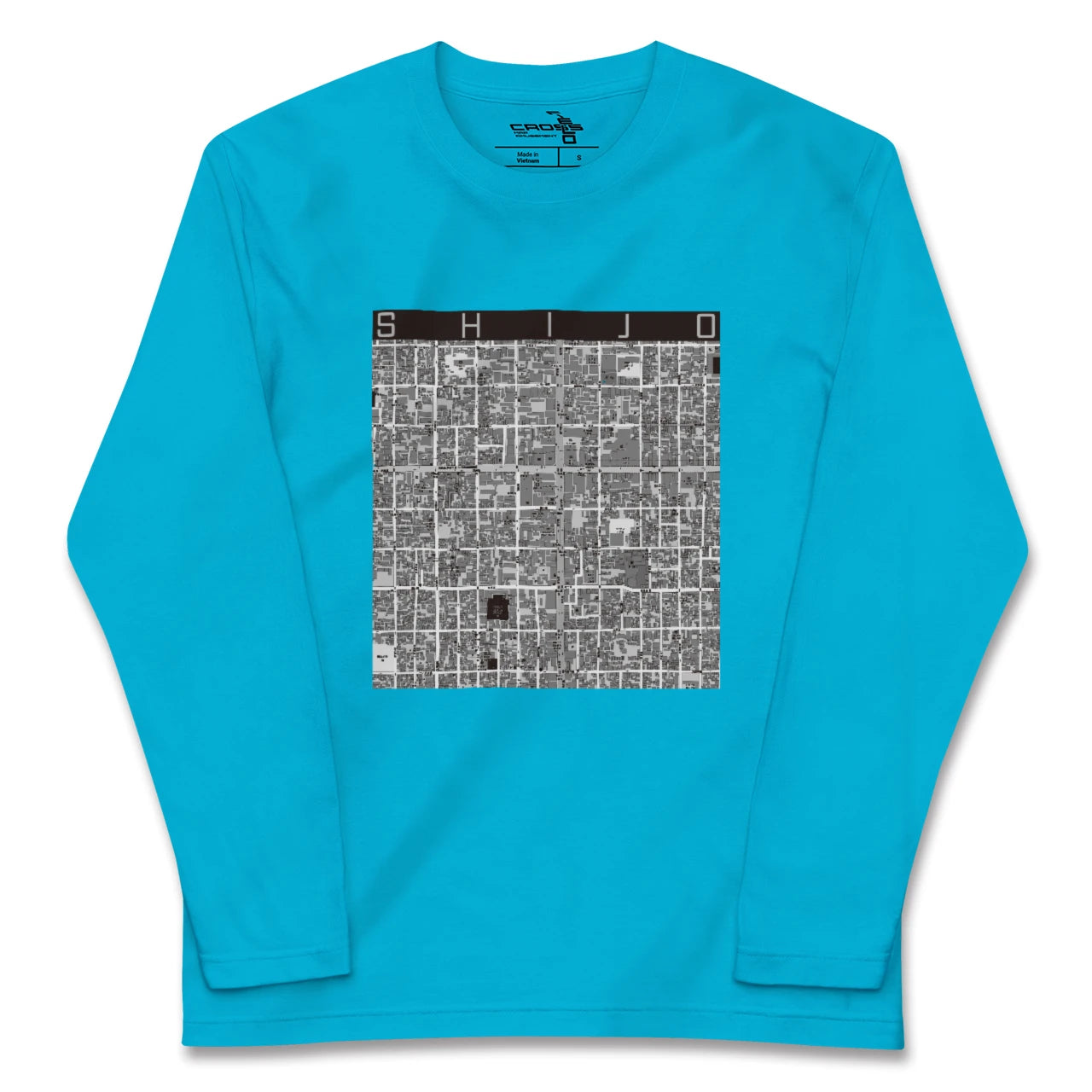 【四条(京都府)】地図柄ロングスリーブTシャツ