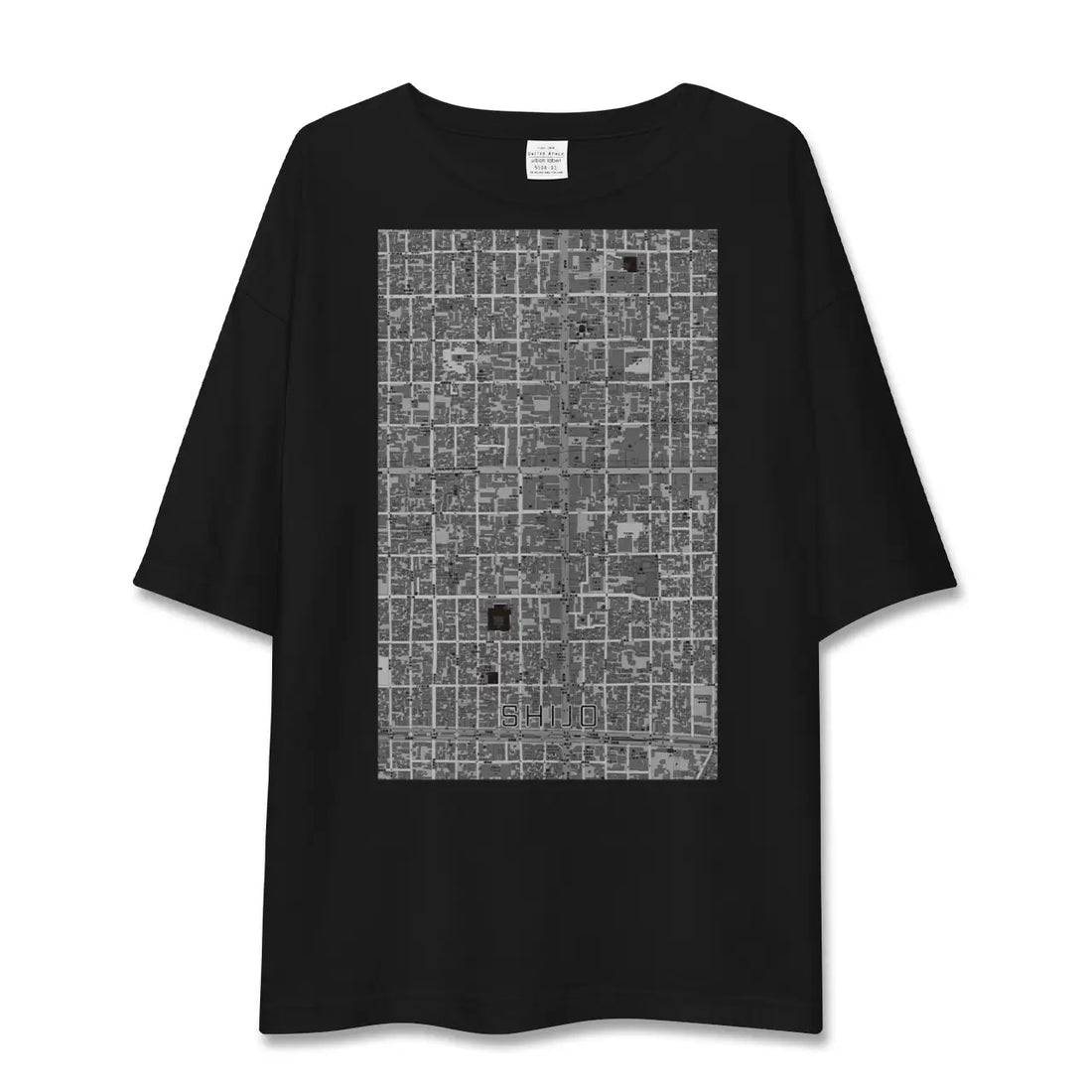 【四条(京都府)】地図柄ビッグシルエットTシャツ