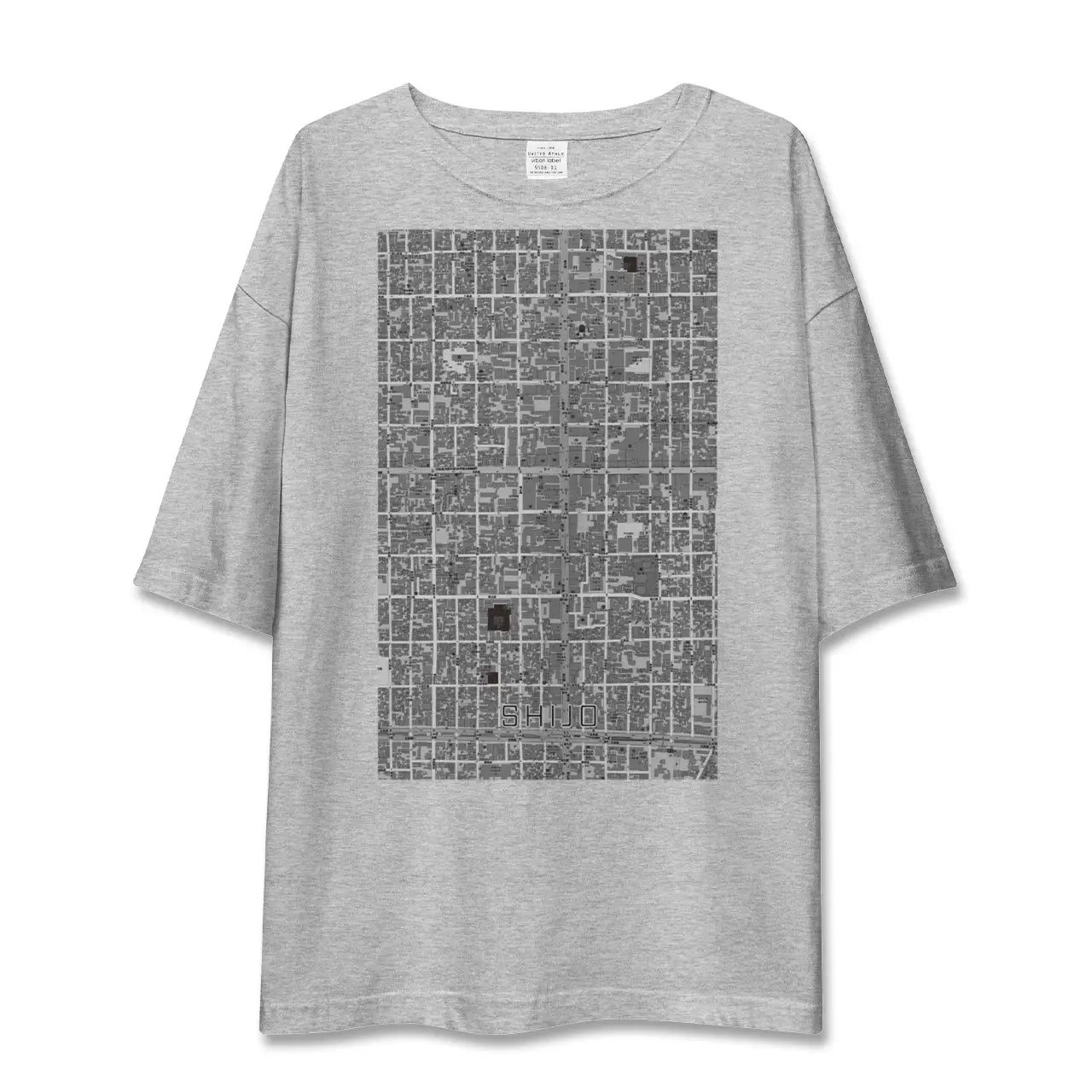 【四条(京都府)】地図柄ビッグシルエットTシャツ