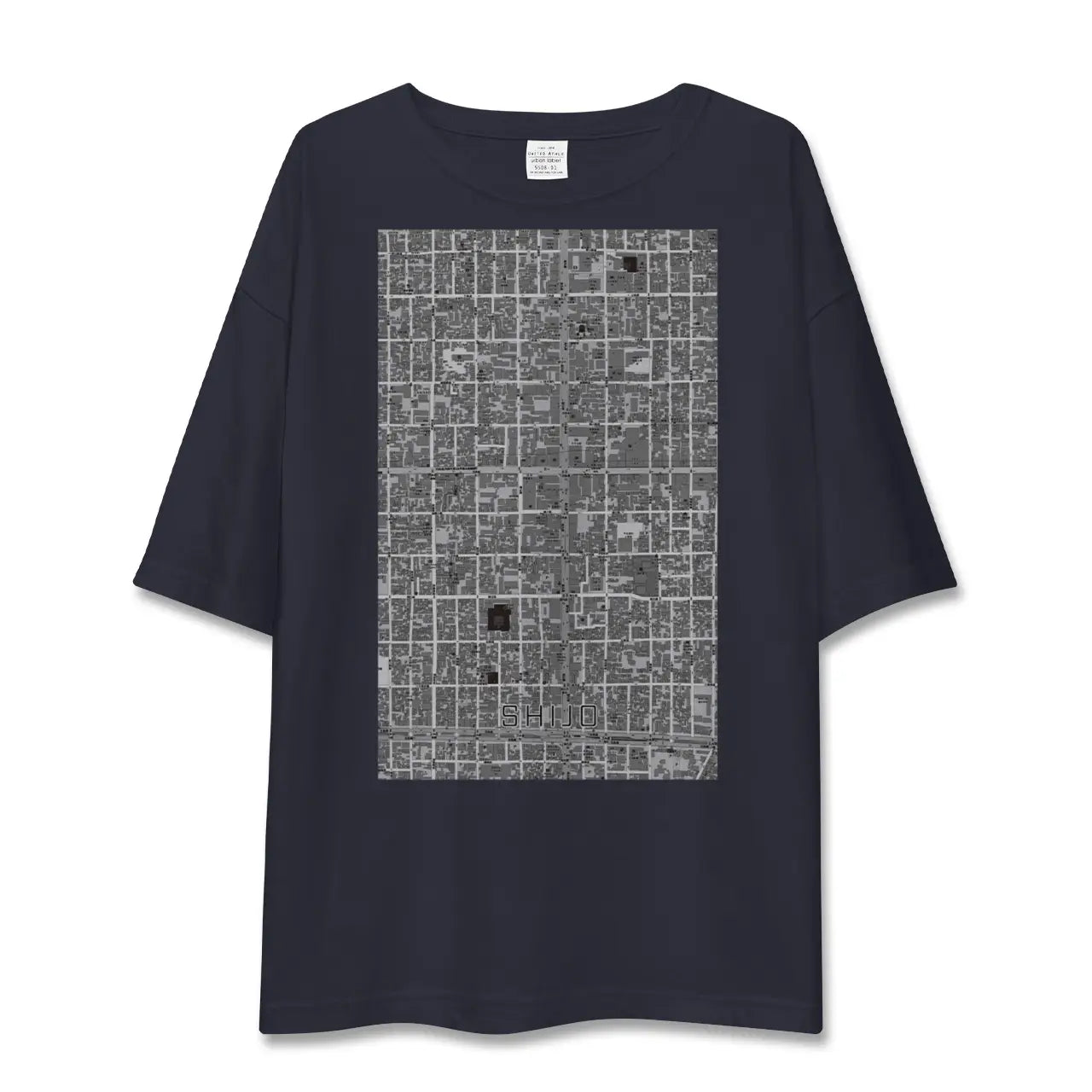 【四条(京都府)】地図柄ビッグシルエットTシャツ