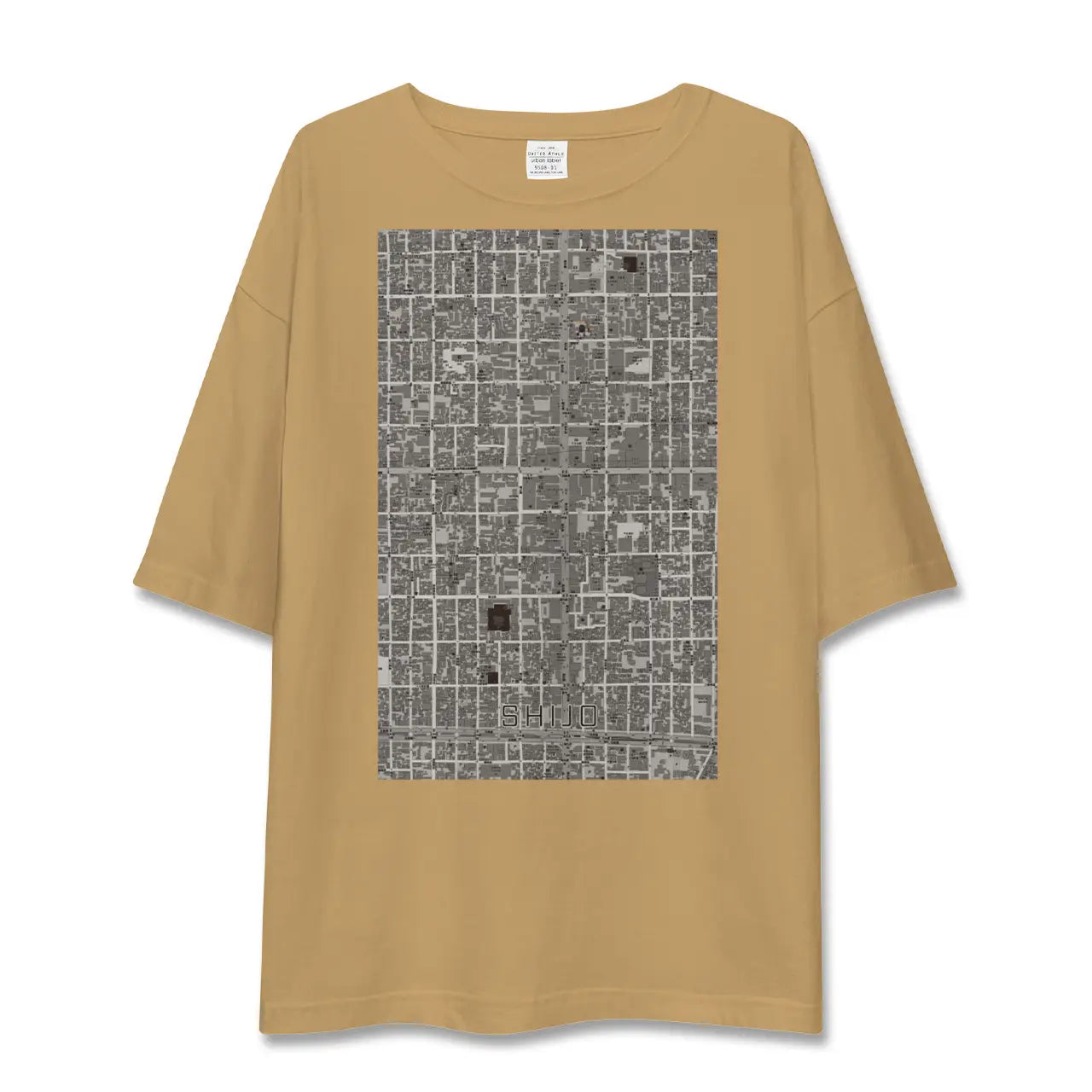 【四条(京都府)】地図柄ビッグシルエットTシャツ