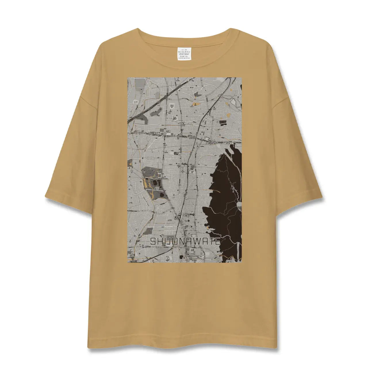 【四条畷(大阪府)】地図柄ビッグシルエットTシャツ
