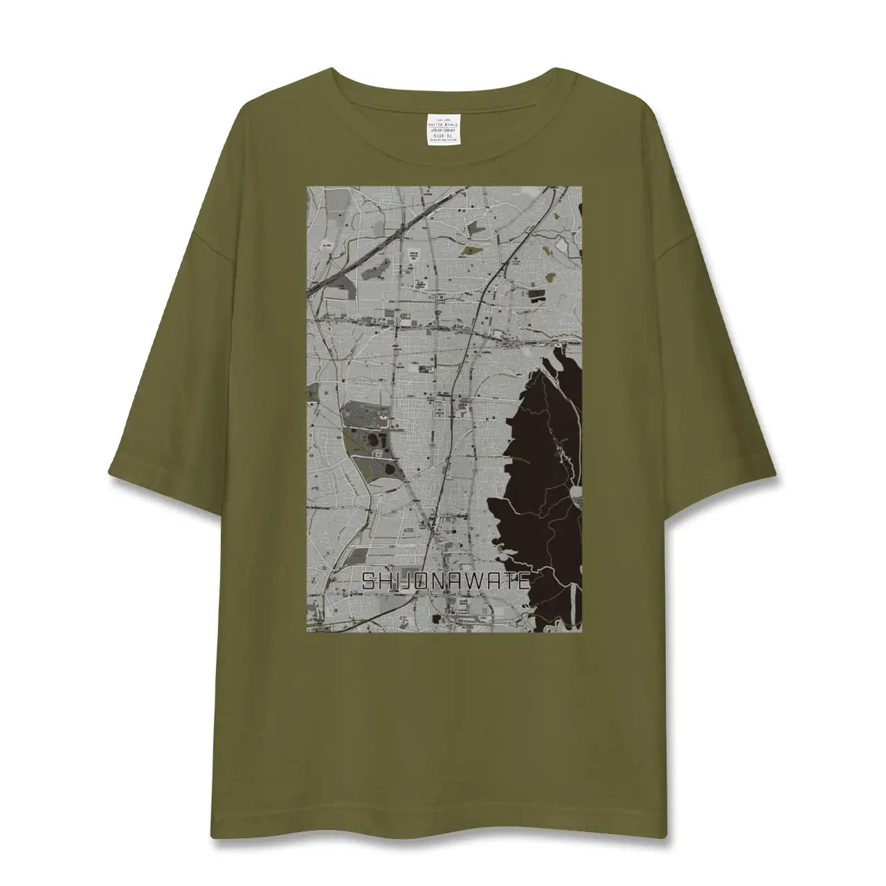 【四条畷(大阪府)】地図柄ビッグシルエットTシャツ