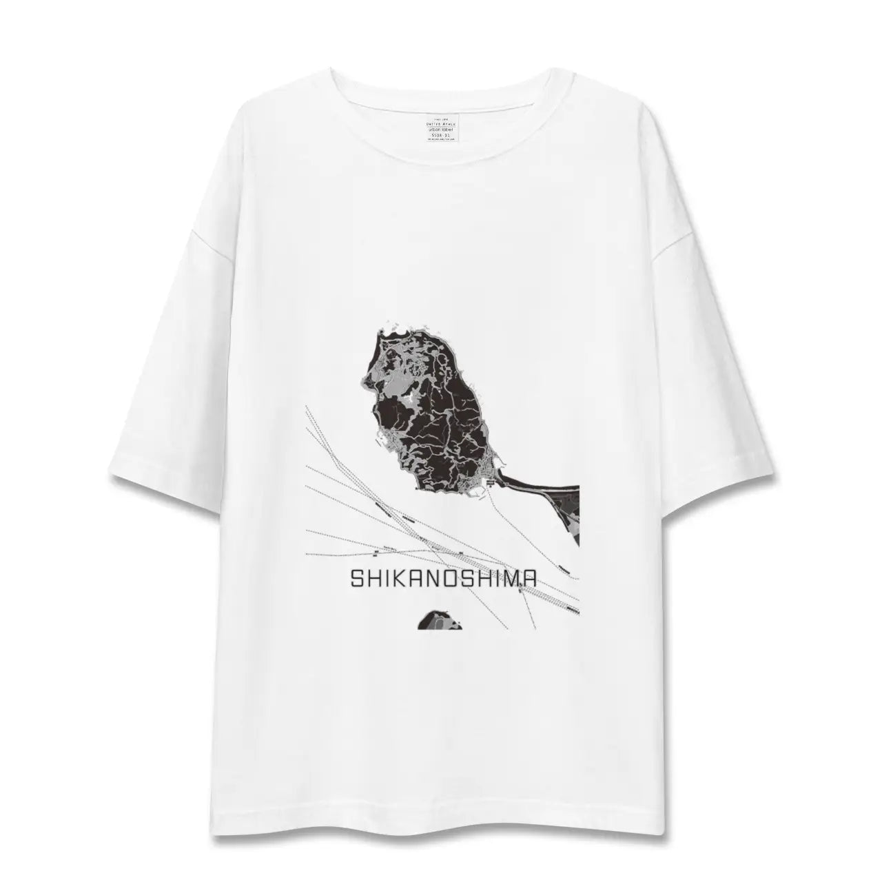 【志賀島(福岡県)】地図柄ビッグシルエットTシャツ