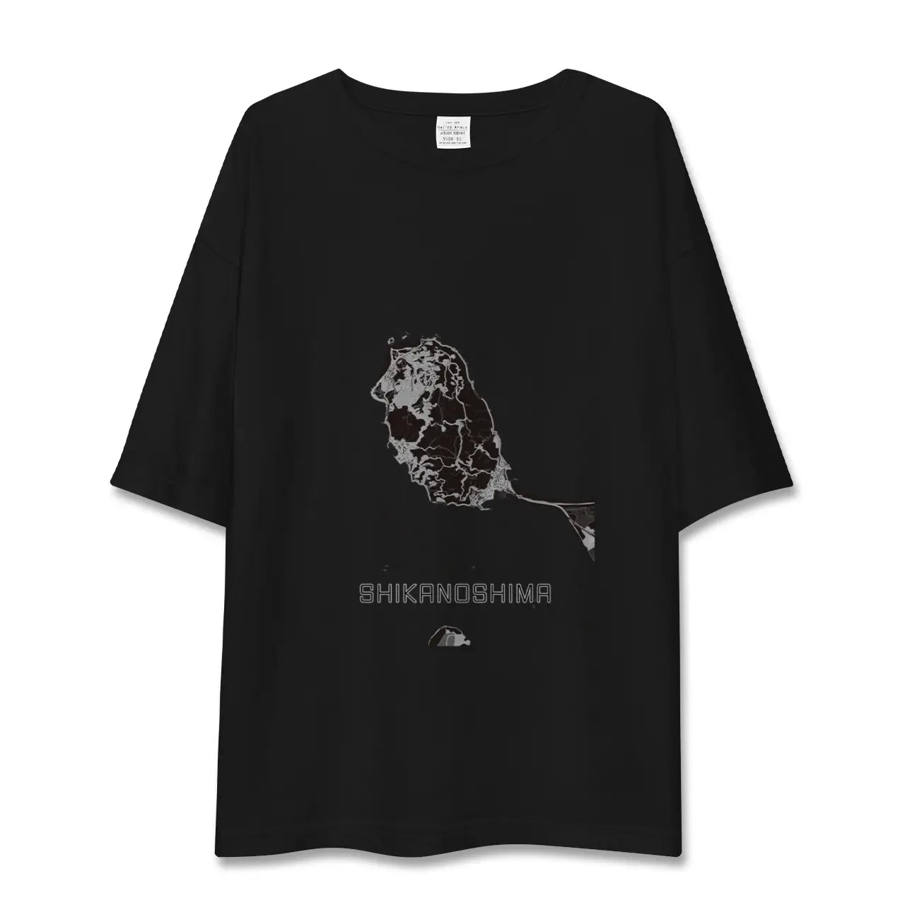 【志賀島(福岡県)】地図柄ビッグシルエットTシャツ