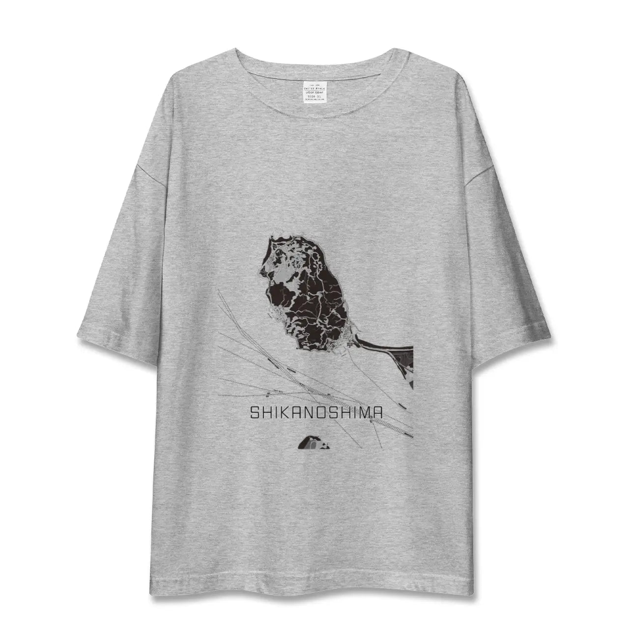 【志賀島(福岡県)】地図柄ビッグシルエットTシャツ