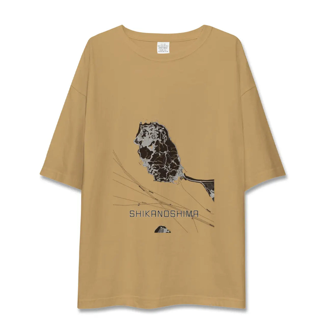 【志賀島(福岡県)】地図柄ビッグシルエットTシャツ