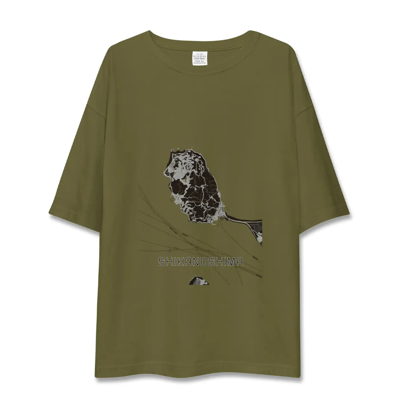 【志賀島(福岡県)】地図柄ビッグシルエットTシャツ