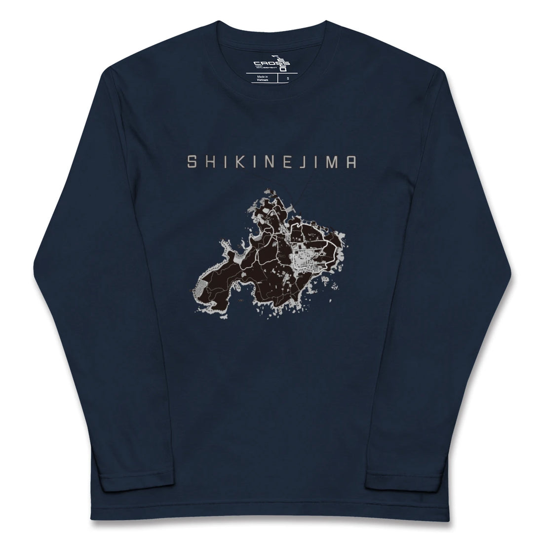 【式根島(東京都)】地図柄ロングスリーブTシャツ