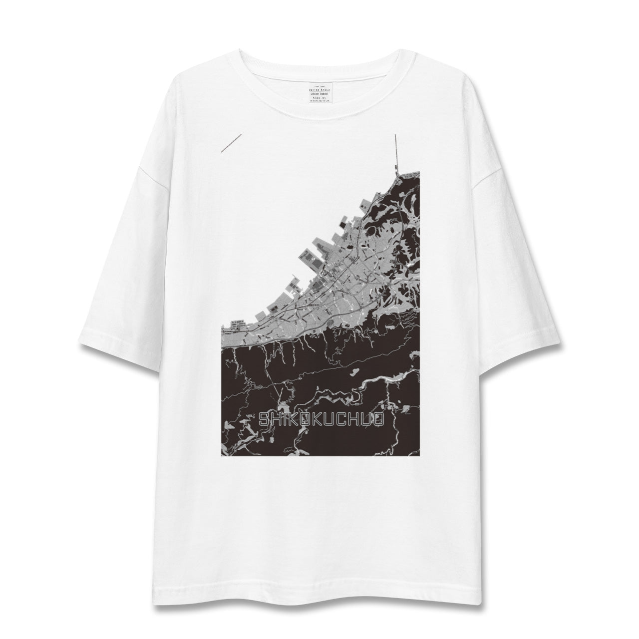 【四国中央(愛媛県)】地図柄ビッグシルエットTシャツ