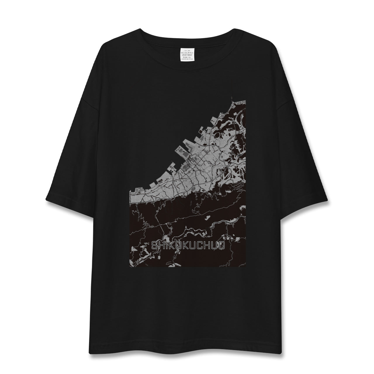 【四国中央(愛媛県)】地図柄ビッグシルエットTシャツ