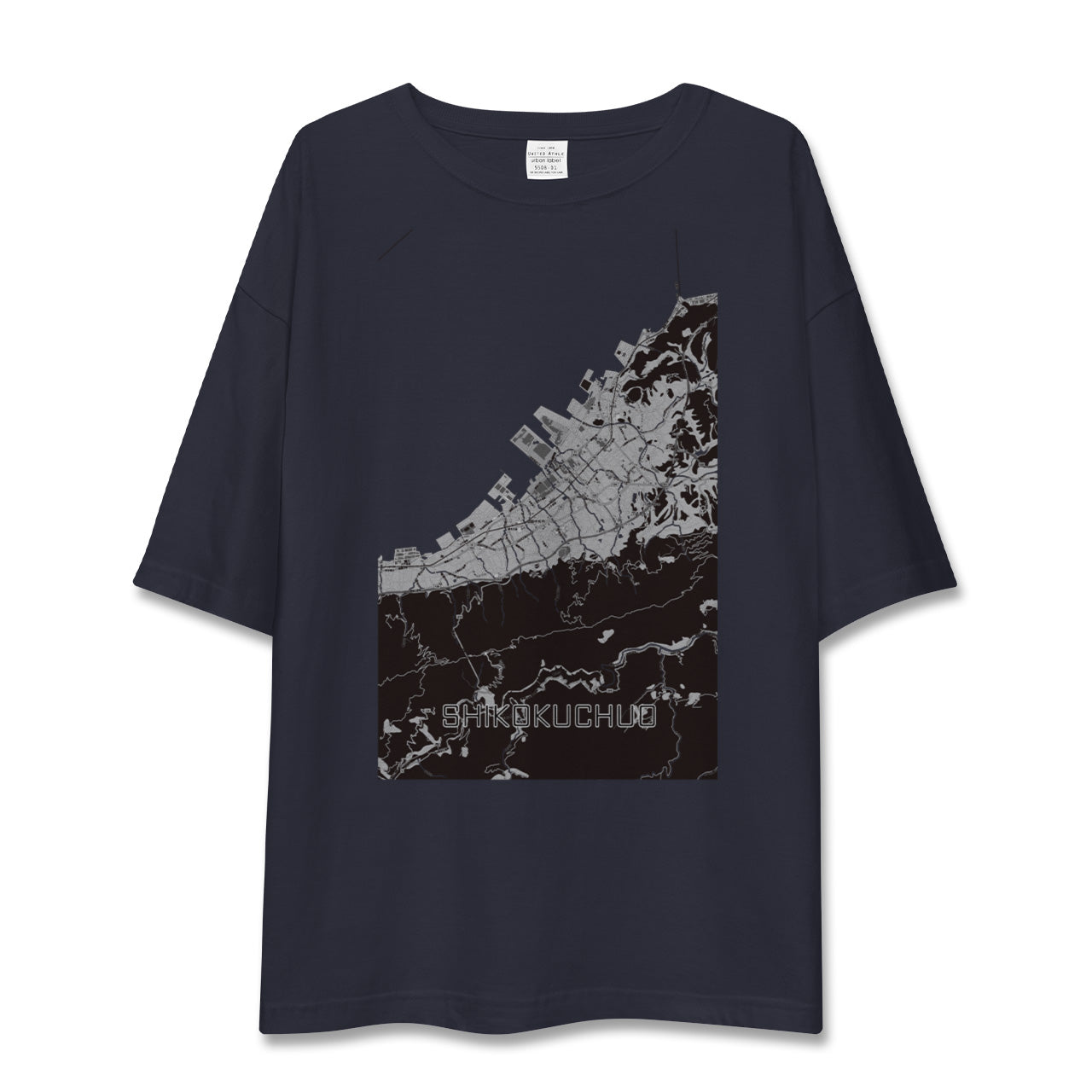 【四国中央(愛媛県)】地図柄ビッグシルエットTシャツ