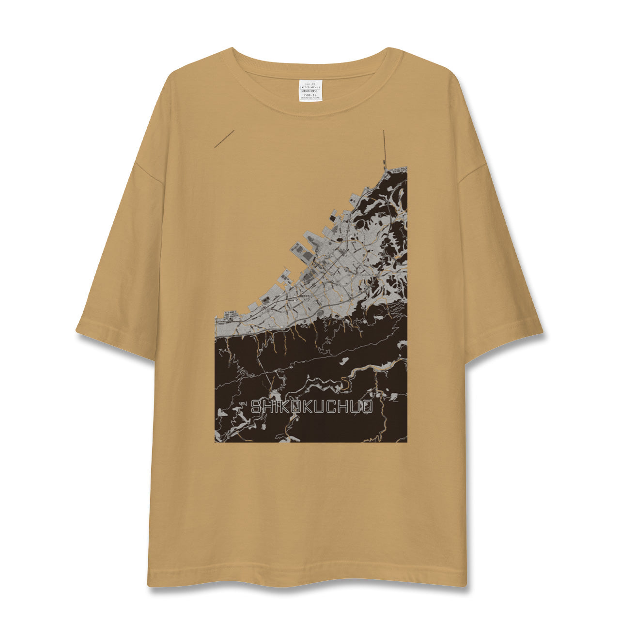 【四国中央(愛媛県)】地図柄ビッグシルエットTシャツ
