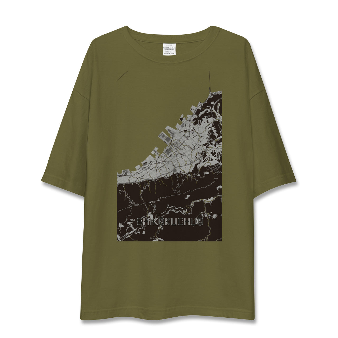 【四国中央(愛媛県)】地図柄ビッグシルエットTシャツ