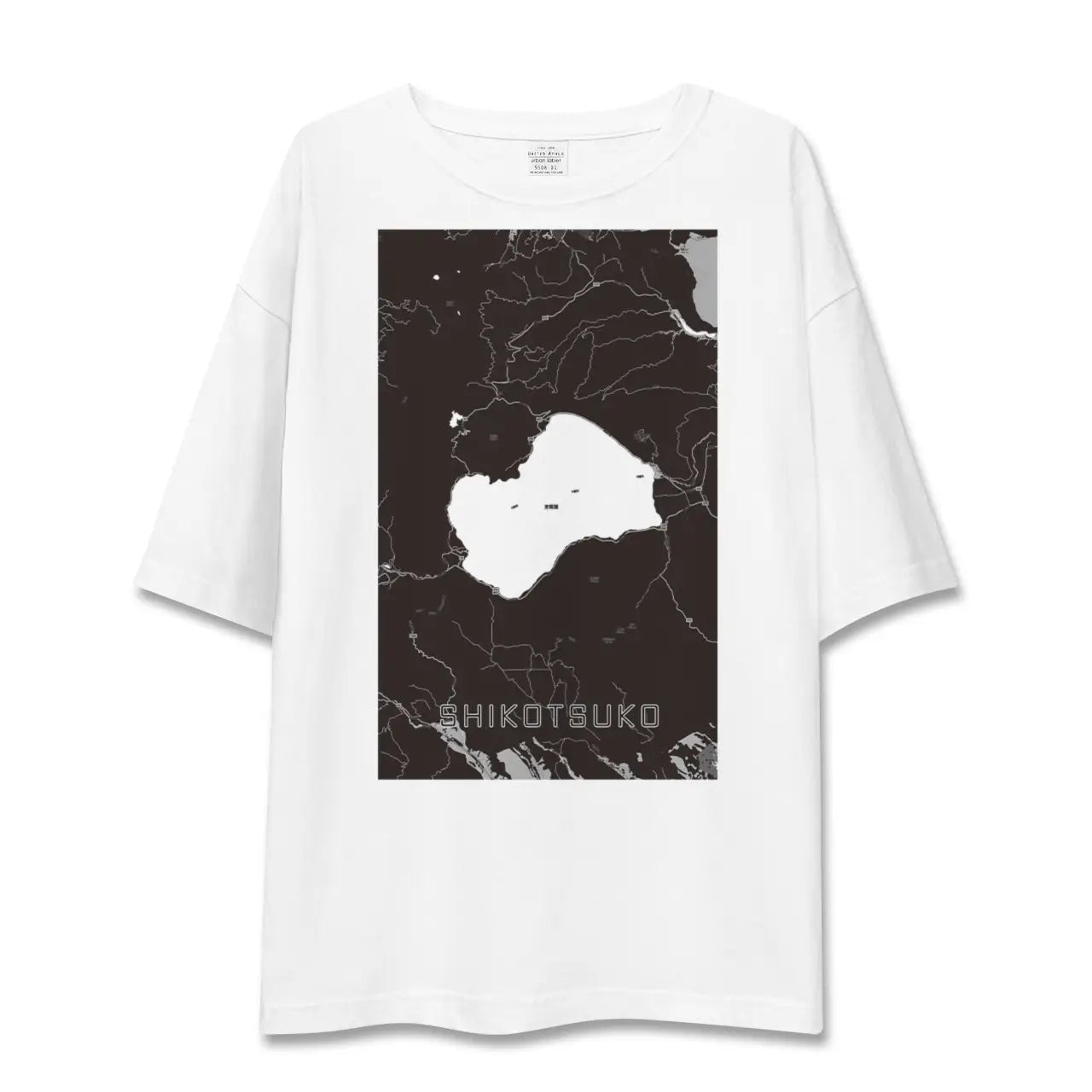 【支笏湖(北海道)】地図柄ビッグシルエットTシャツ