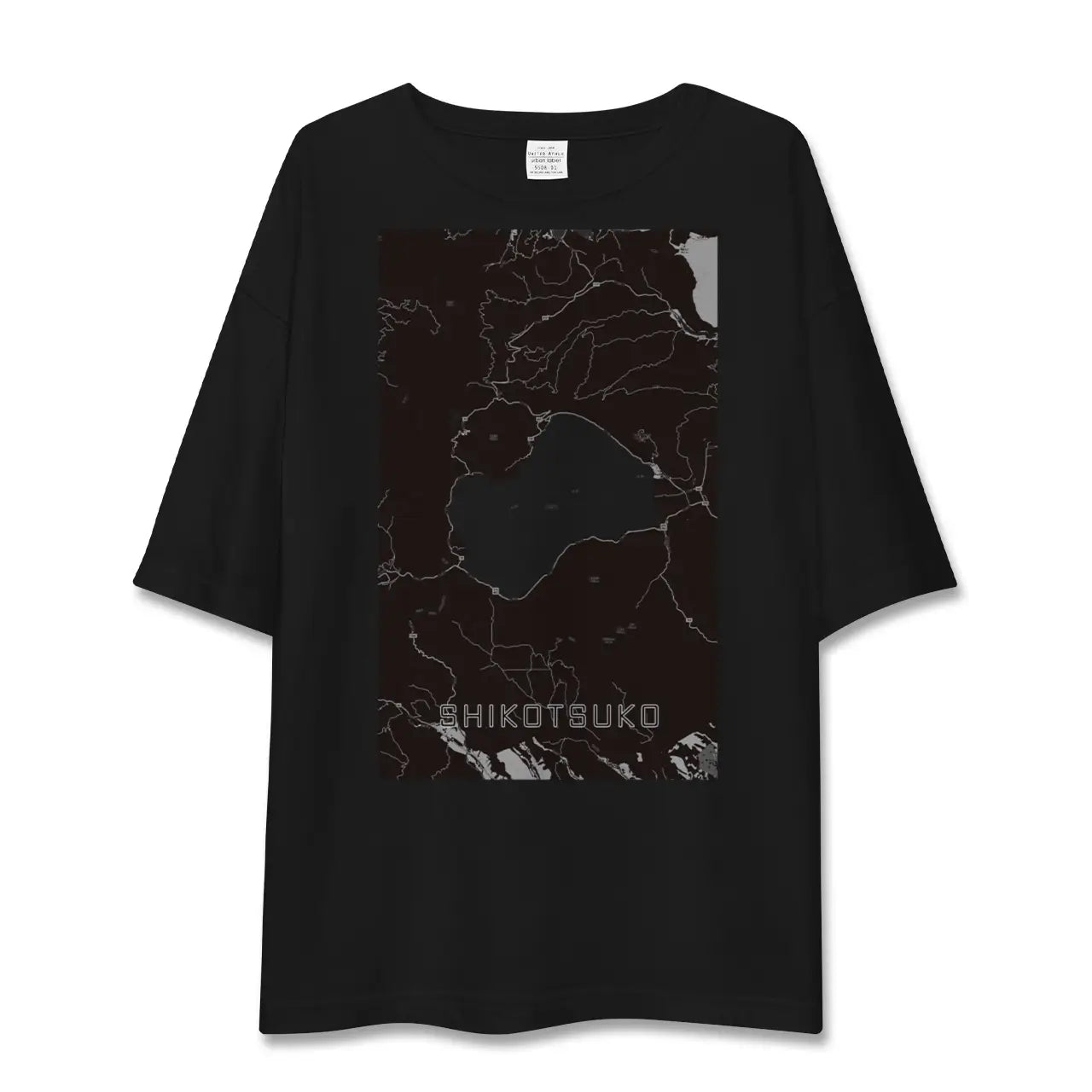 【支笏湖(北海道)】地図柄ビッグシルエットTシャツ